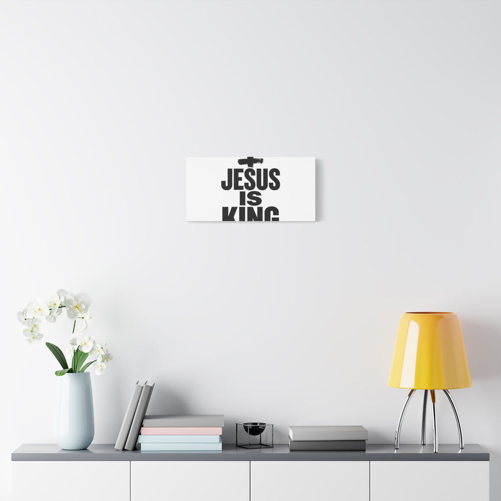 Jesus Is King Canvas | Christian Easter Wall Art, Faith Resurrection Decor
