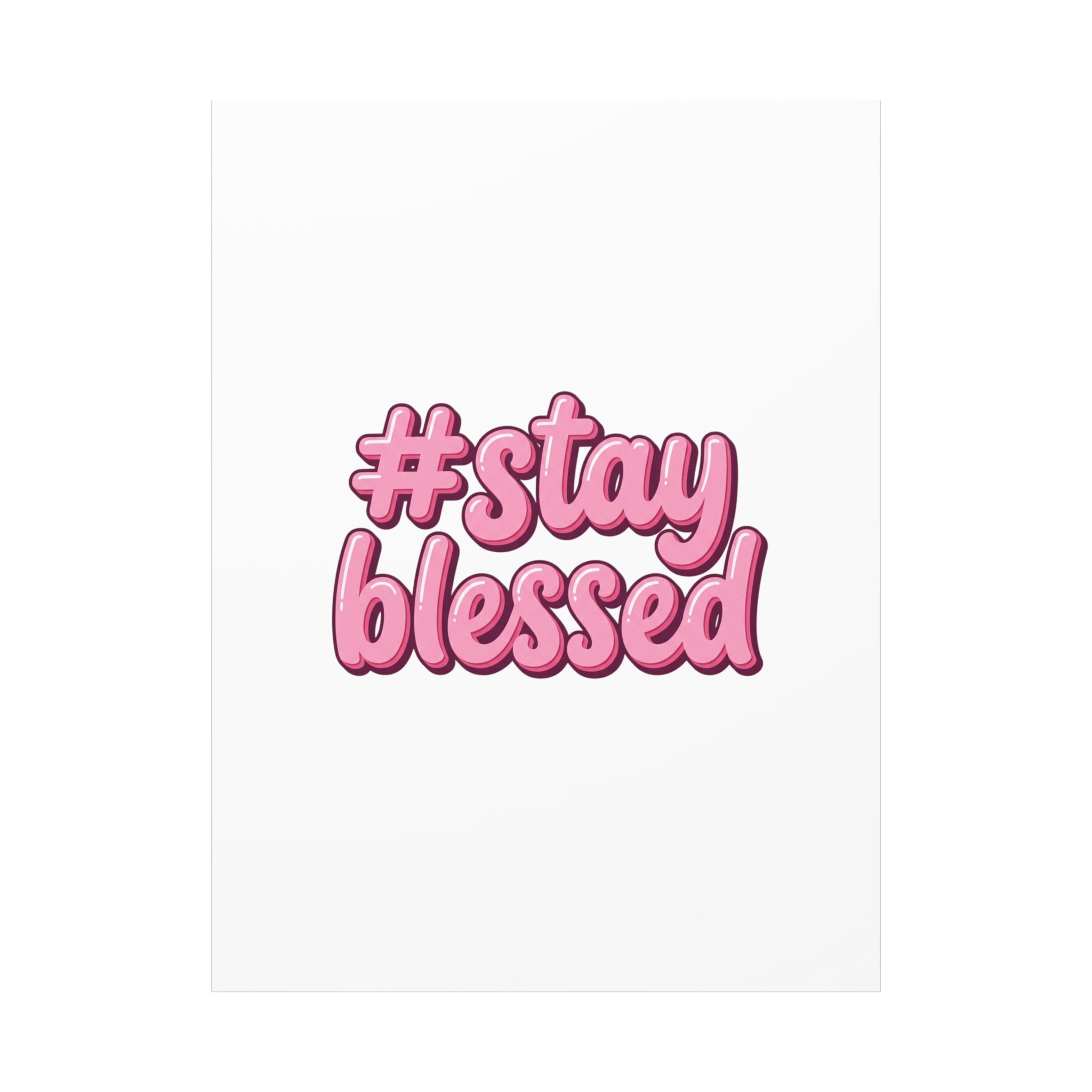 Stay Blessed Canvas, Christian Easter Scripture Wall Art | Pastel Faith Decor