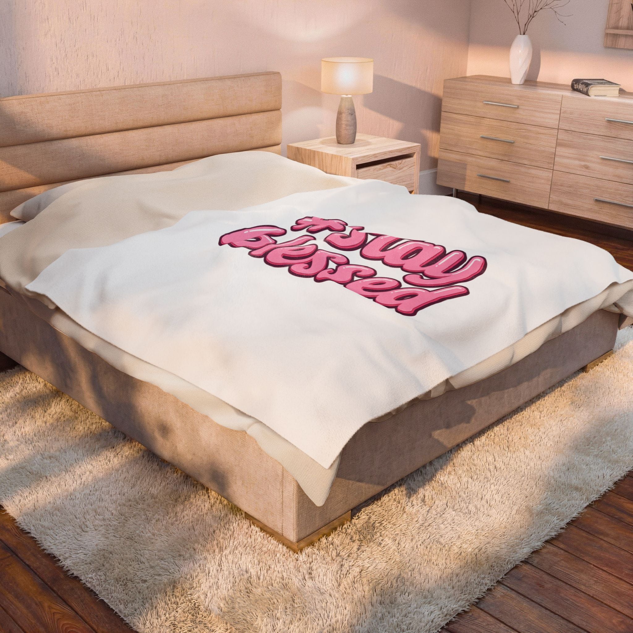 Stay Blessed Plush Blanket | Christian Easter, Faithful Scripture Decor