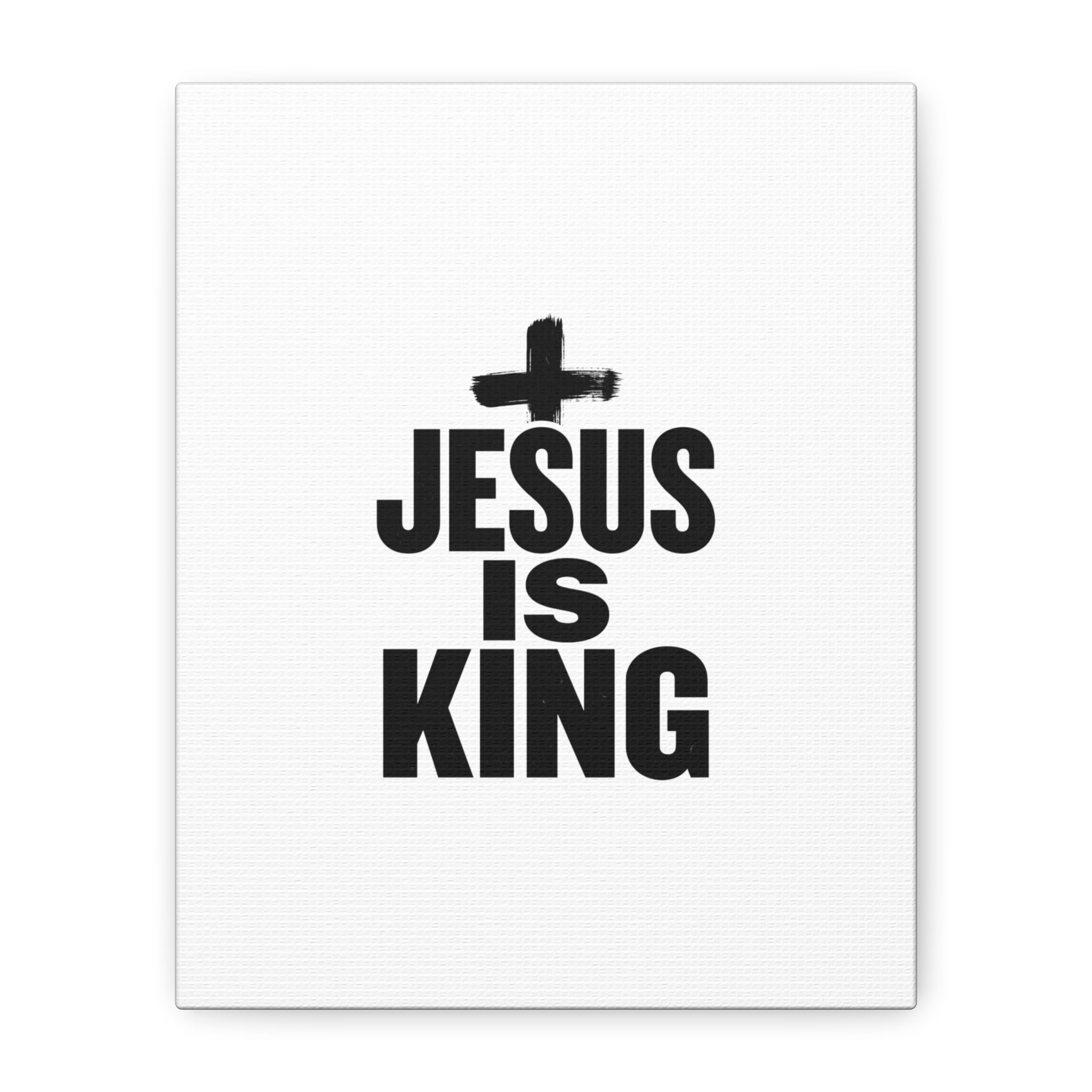 Jesus Is King Canvas | Christian Easter Wall Art, Faith Resurrection Decor