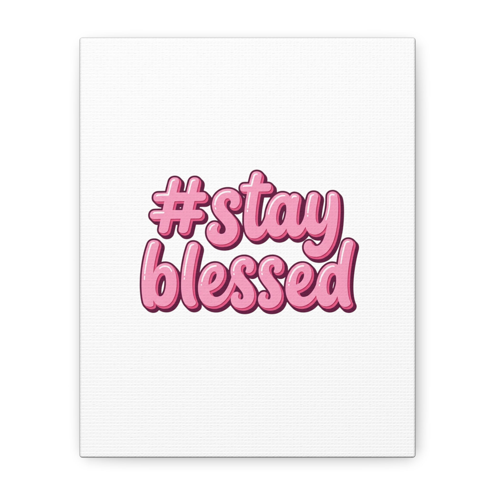 Stay Blessed Canvas, Christian Easter Scripture Wall Art | Pastel Faith Decor