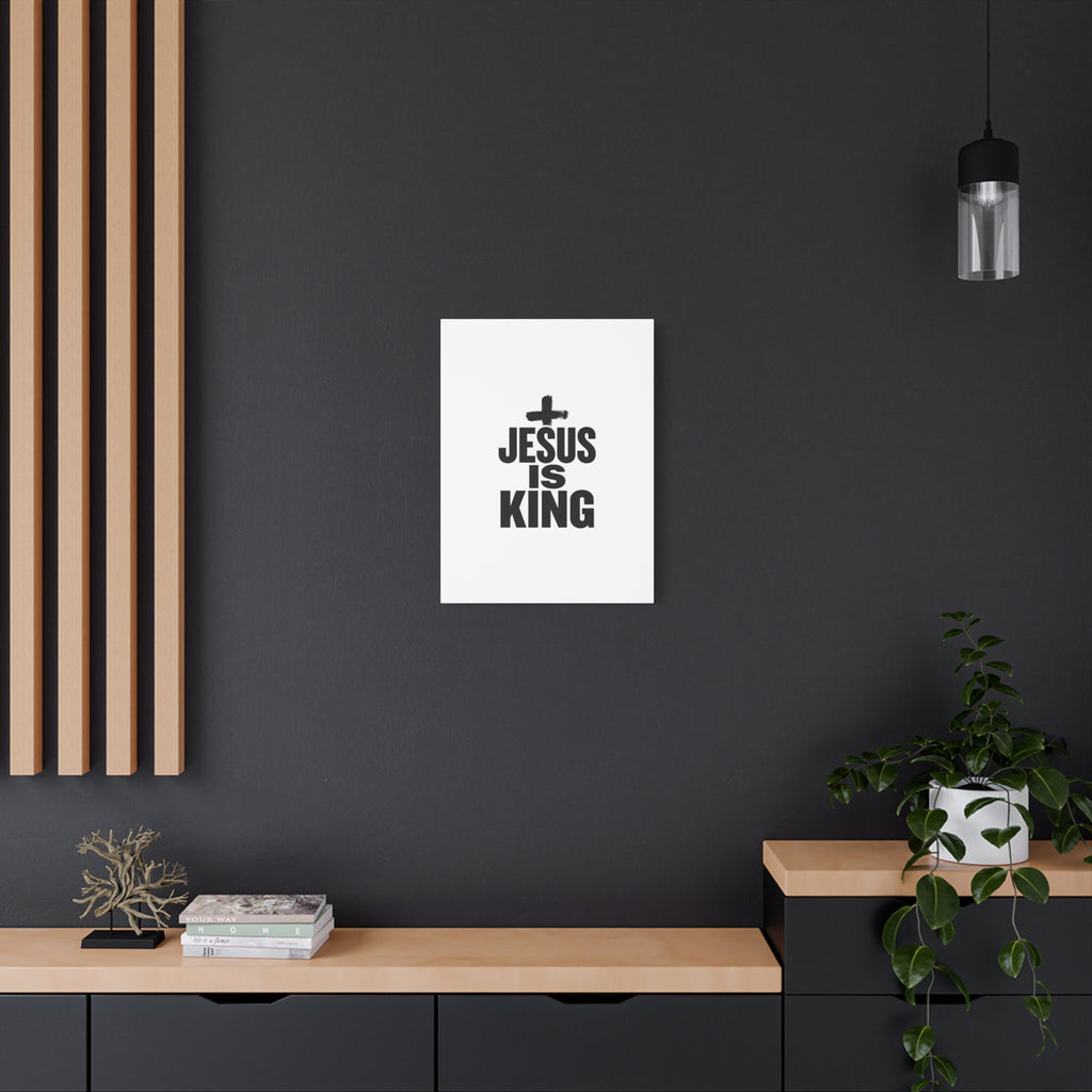 Jesus Is King Canvas | Christian Easter Wall Art, Faith Resurrection Decor