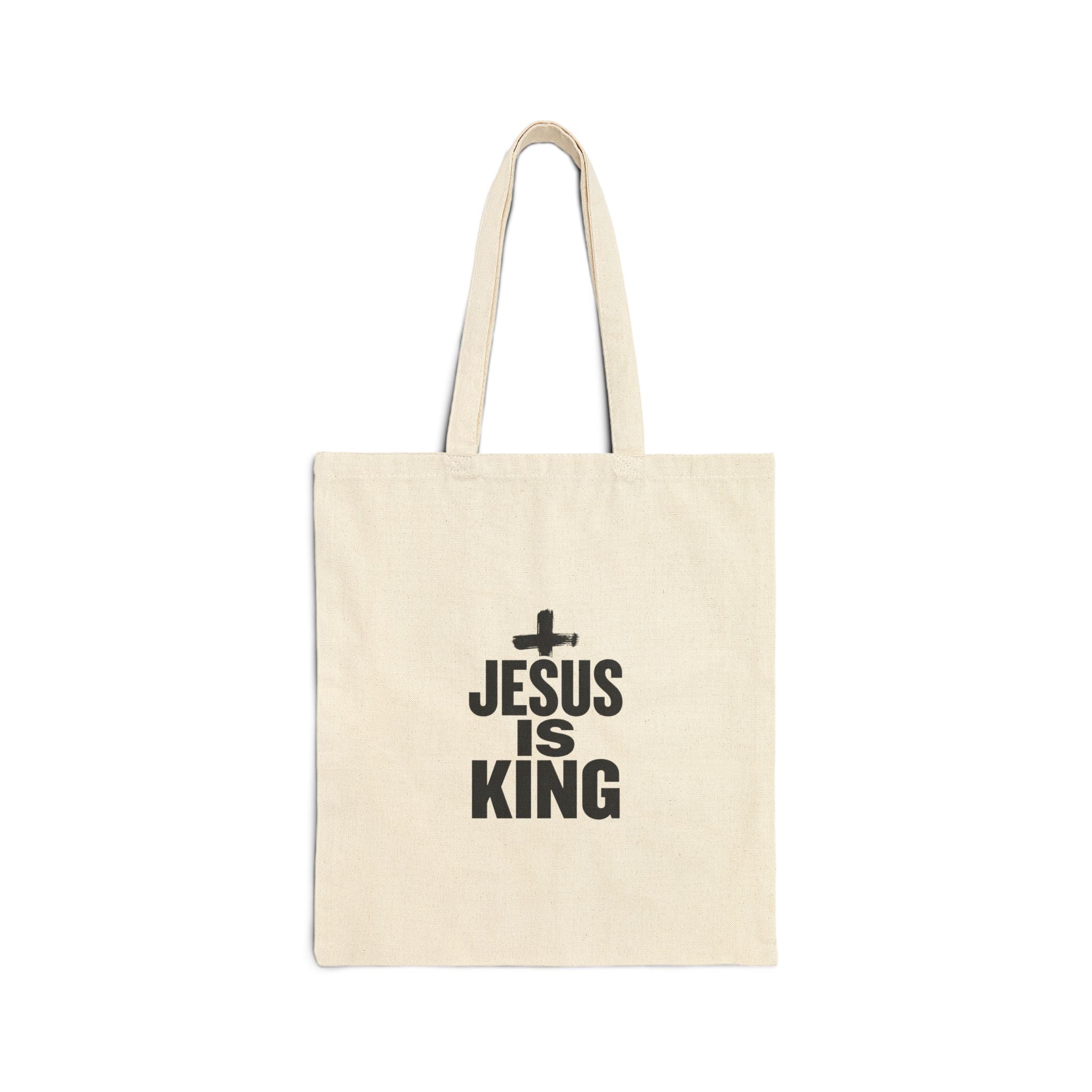 Jesus Is King Tote | Christian Easter, Faith Canvas Bag