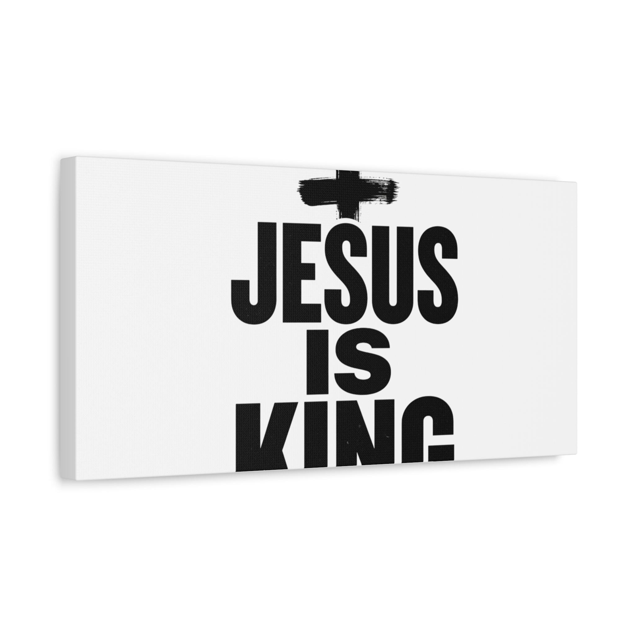 Jesus Is King Canvas | Christian Easter Wall Art, Faith Resurrection Decor