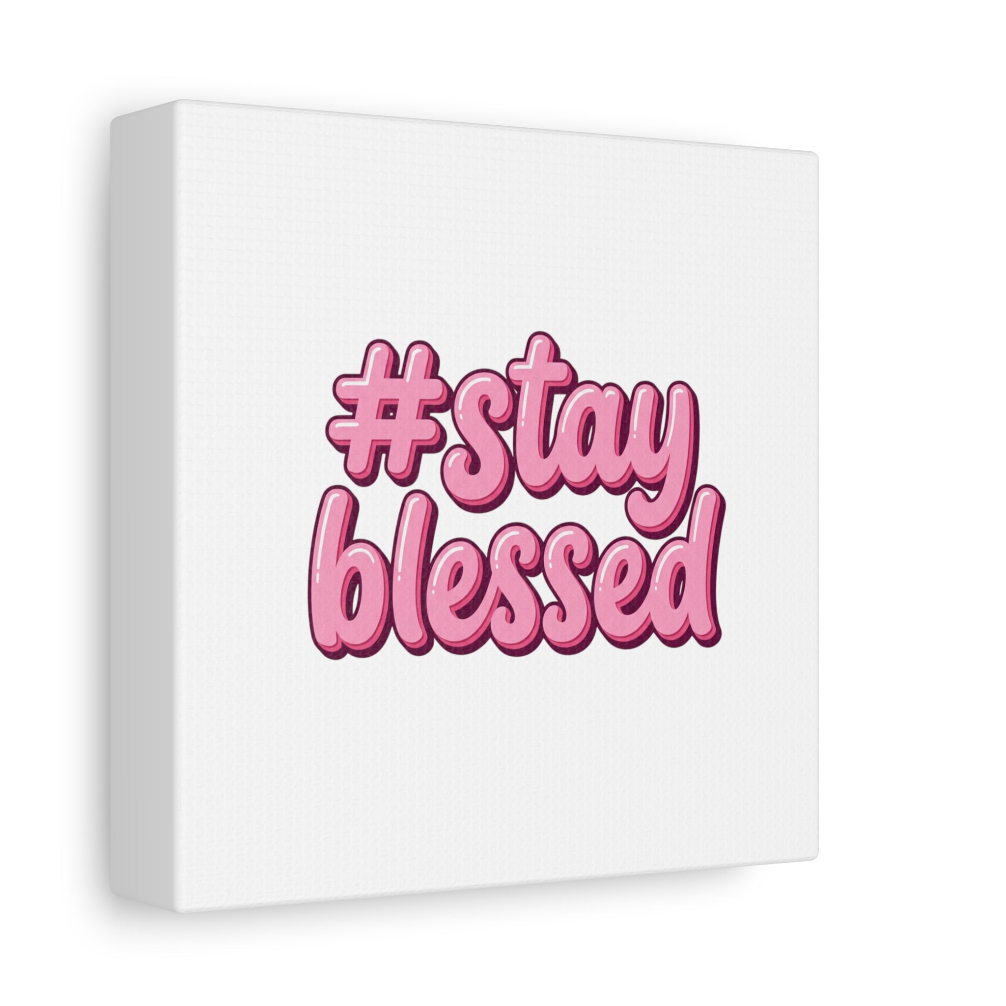 Stay Blessed Canvas, Christian Easter Scripture Wall Art | Pastel Faith Decor