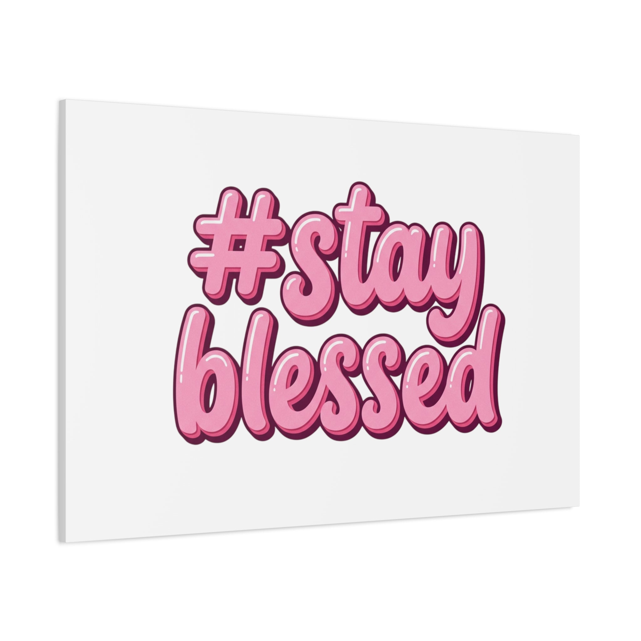 Stay Blessed Canvas, Christian Easter Scripture Wall Art | Pastel Faith Decor