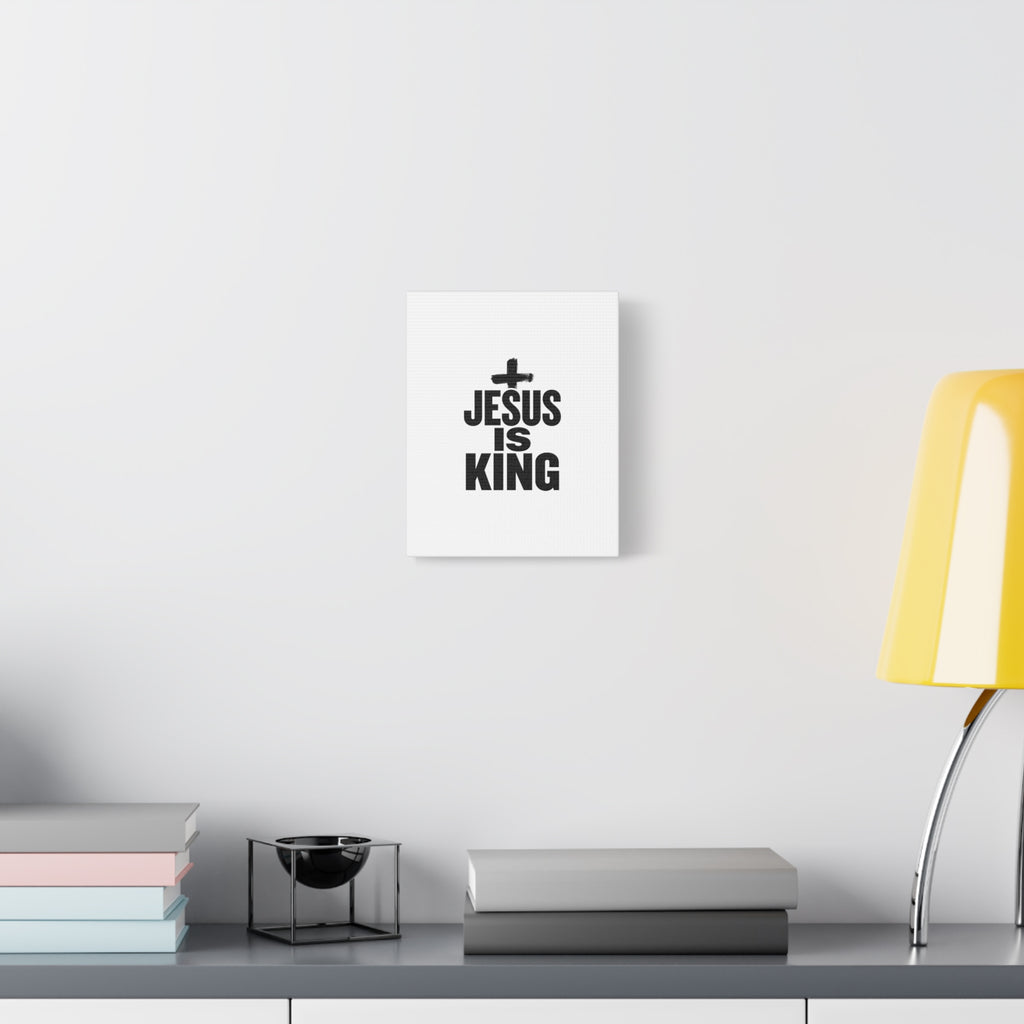 Jesus Is King Canvas | Christian Easter Wall Art, Faith Resurrection Decor