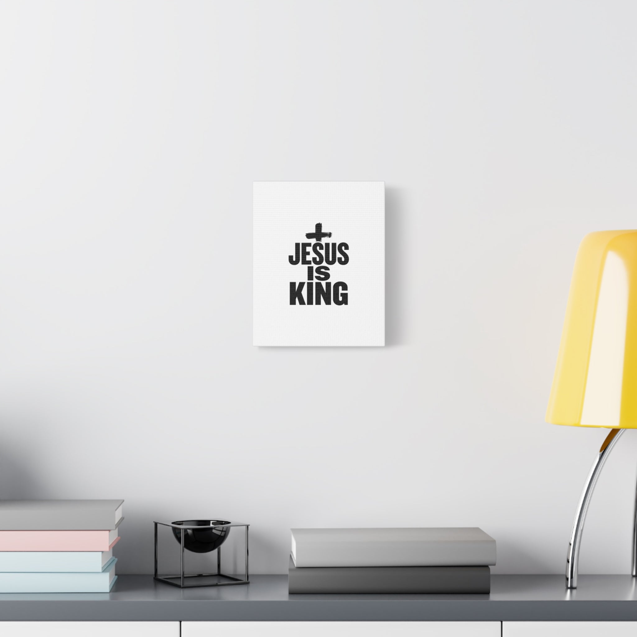 Jesus Is King Canvas | Christian Easter Wall Art, Faith Resurrection Decor