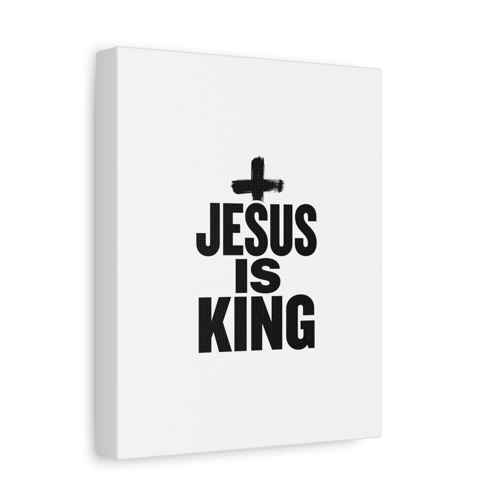 Jesus Is King Canvas | Christian Easter Wall Art, Faith Resurrection Decor