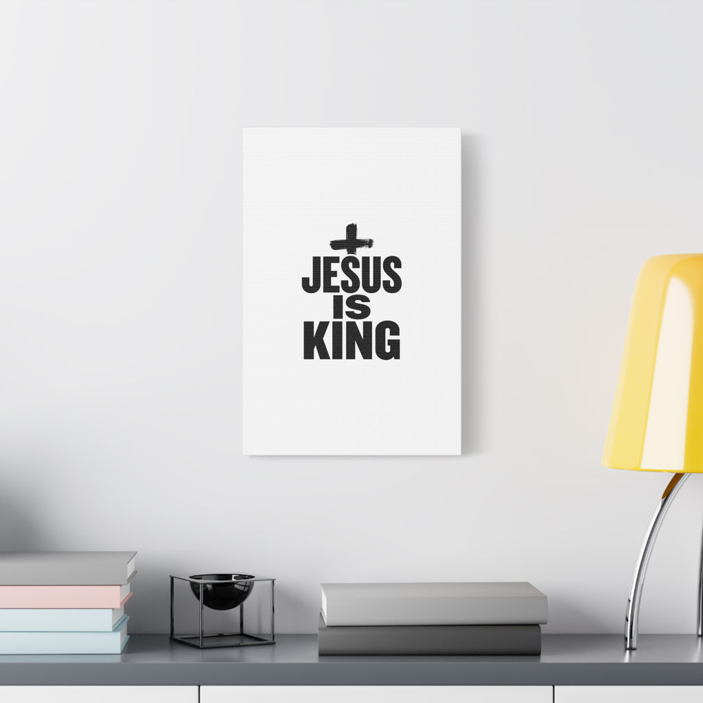 Jesus Is King Canvas | Christian Easter Wall Art, Faith Resurrection Decor