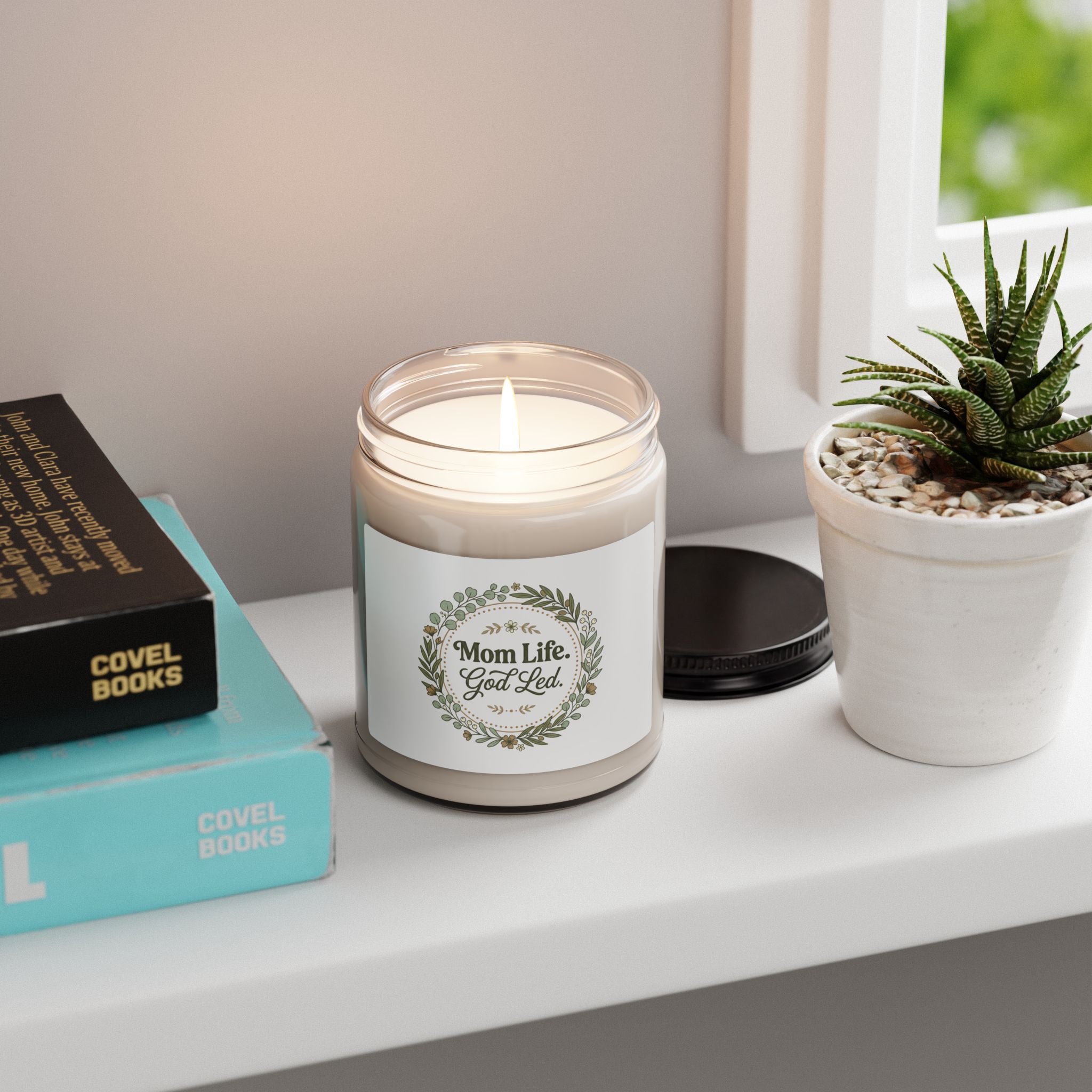 Mom Life Typography Candle | Mother's Day Minimalist Soy Candle