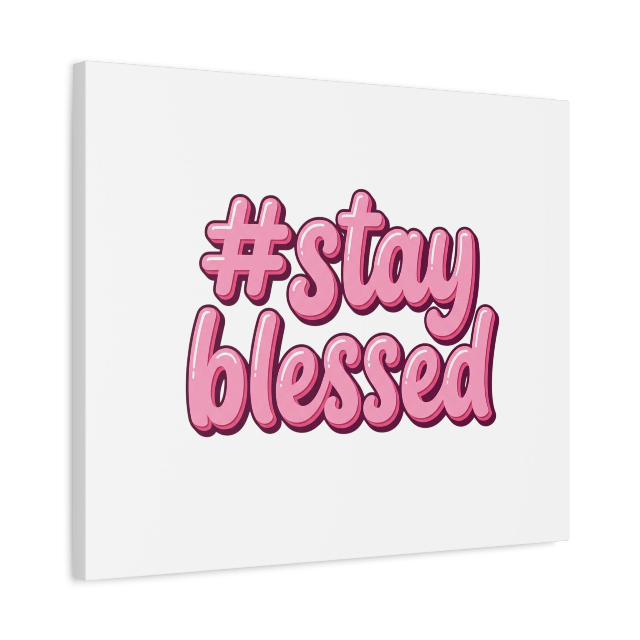 Stay Blessed Canvas, Christian Easter Scripture Wall Art | Pastel Faith Decor