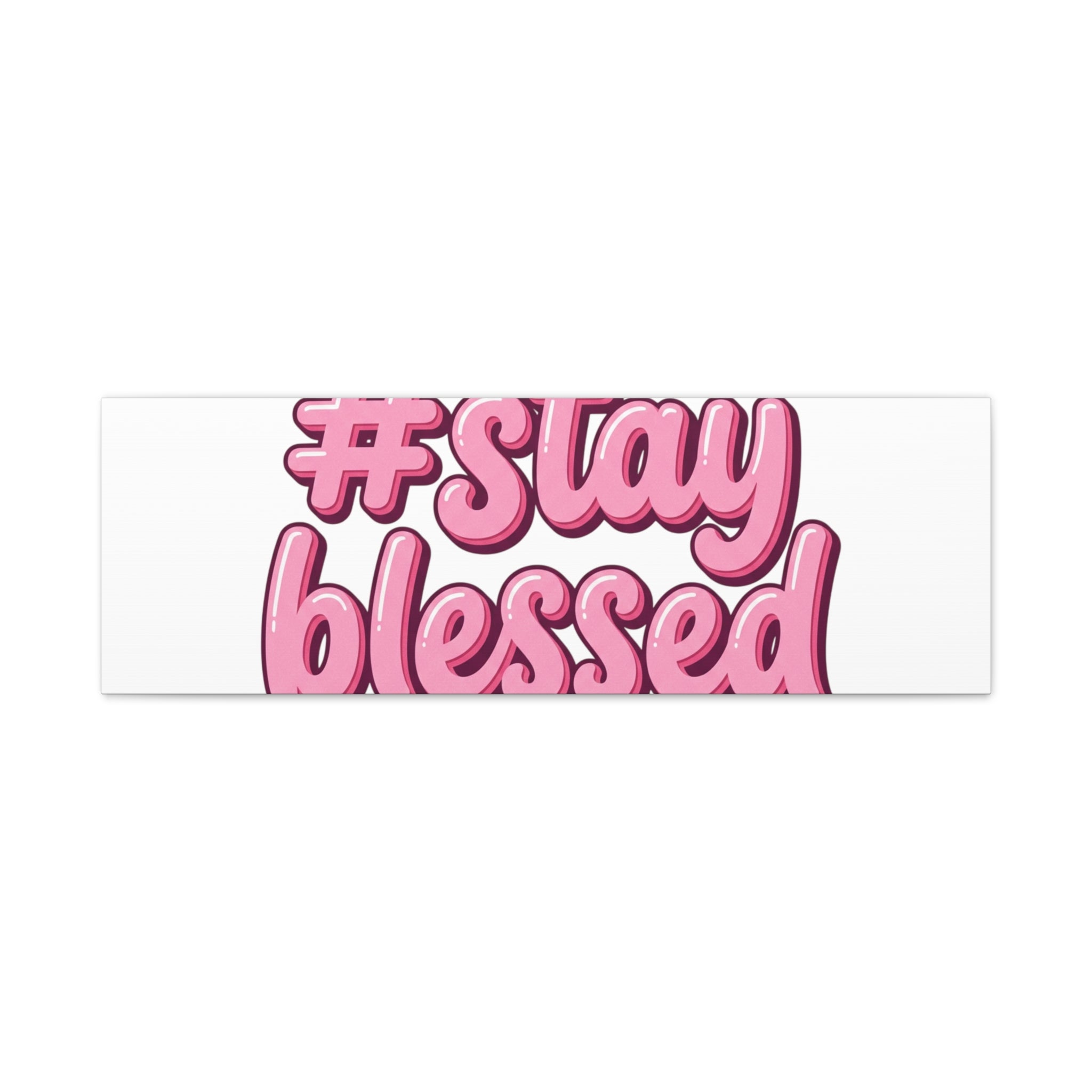 Stay Blessed Canvas, Christian Easter Scripture Wall Art | Pastel Faith Decor