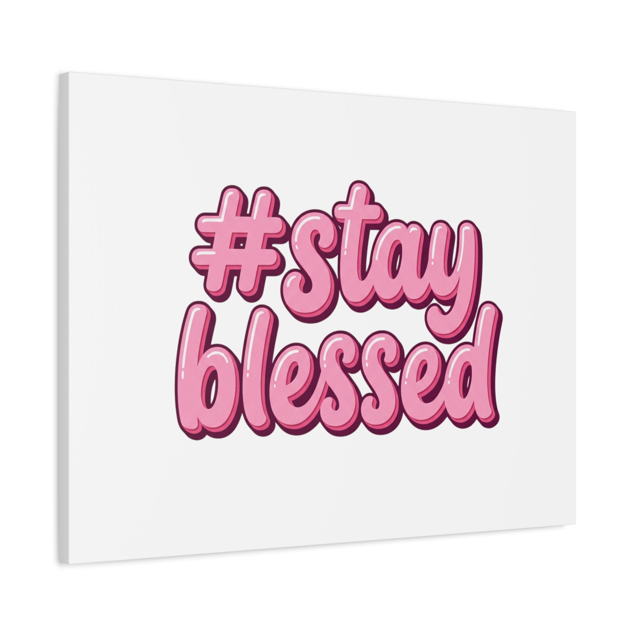 Stay Blessed Canvas, Christian Easter Scripture Wall Art | Pastel Faith Decor