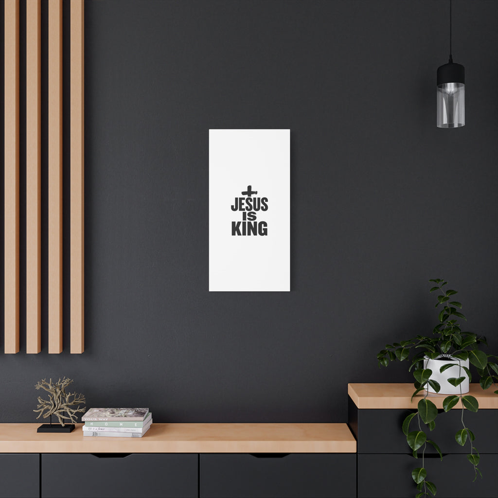 Jesus Is King Canvas | Christian Easter Wall Art, Faith Resurrection Decor