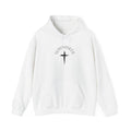 Faithmaker Cross Hoodie — Minimal Christian Graphic Sweatshirt