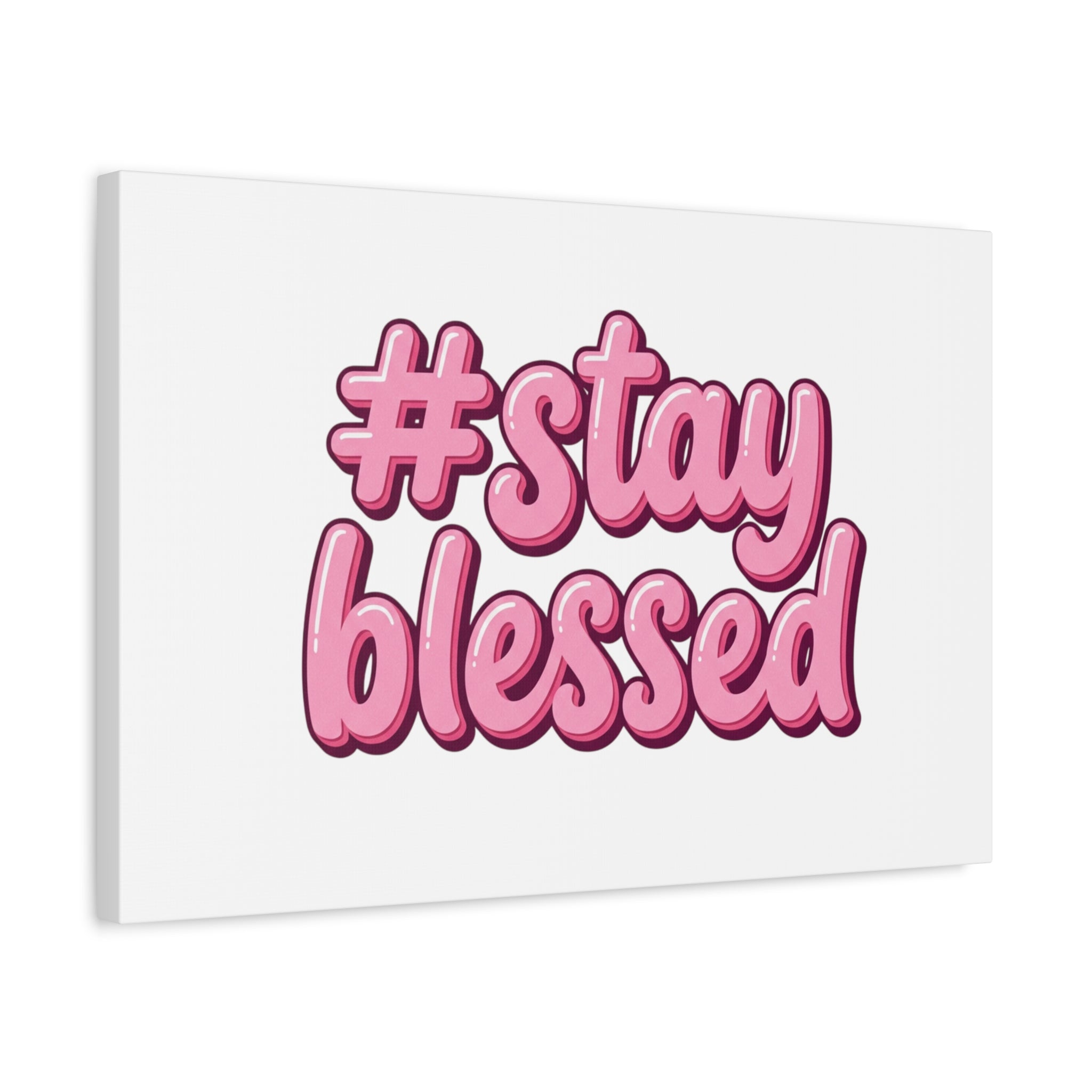 Stay Blessed Canvas, Christian Easter Scripture Wall Art | Pastel Faith Decor