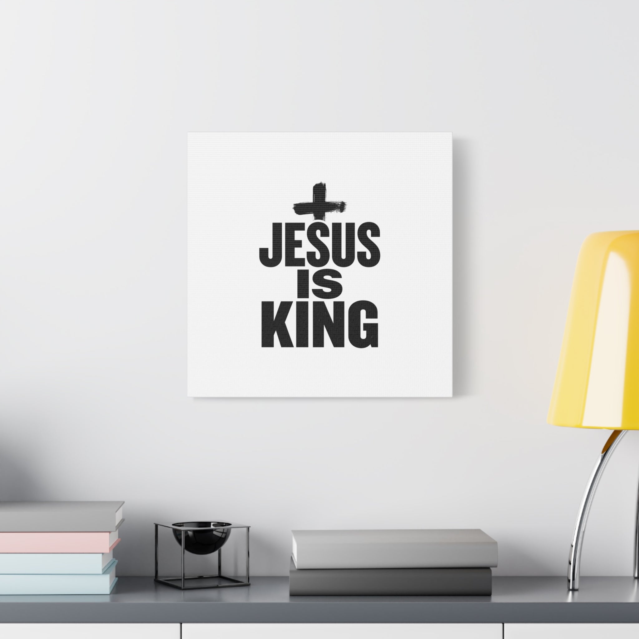 Jesus Is King Canvas | Christian Easter Wall Art, Faith Resurrection Decor