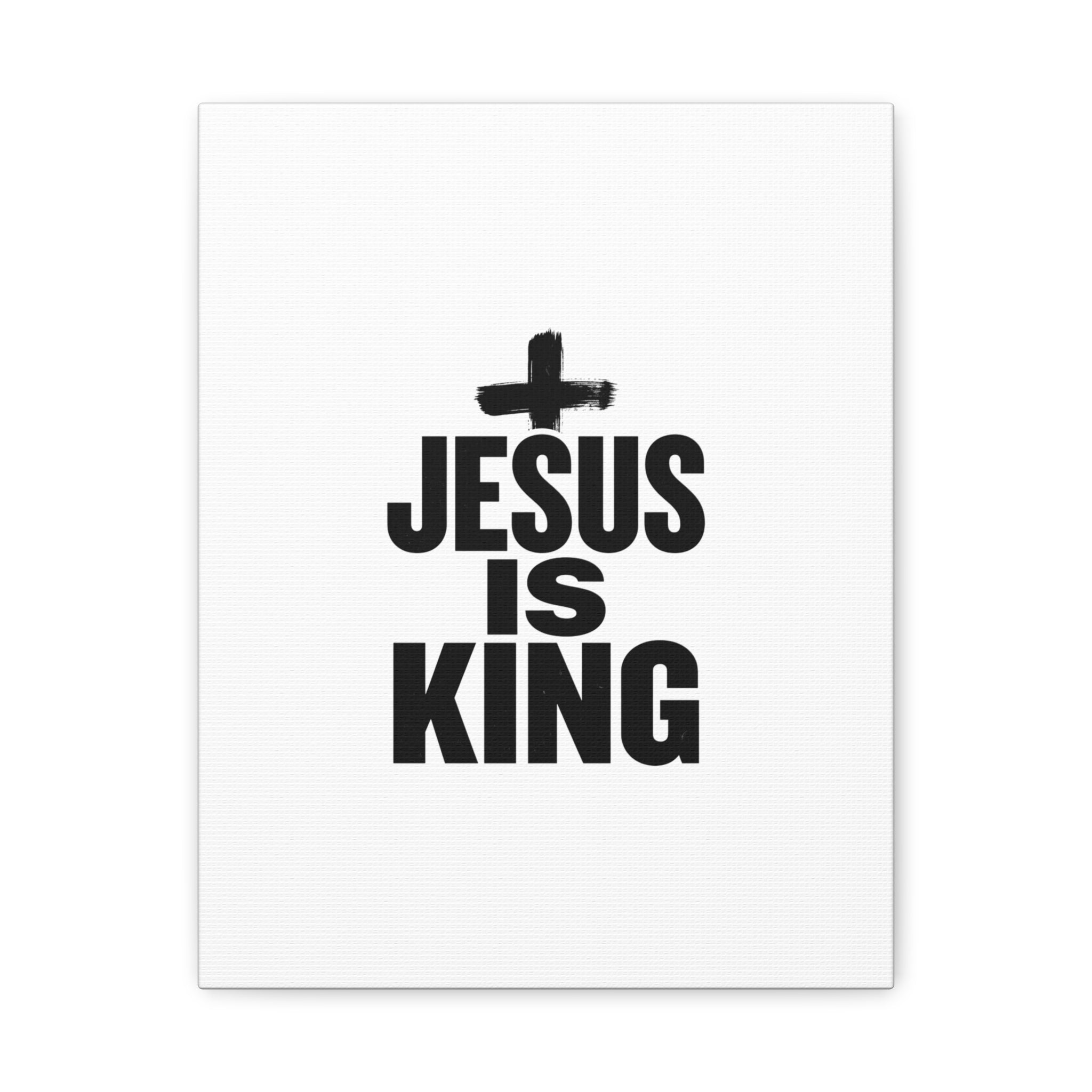 Jesus Is King Canvas | Christian Easter Wall Art, Faith Resurrection Decor