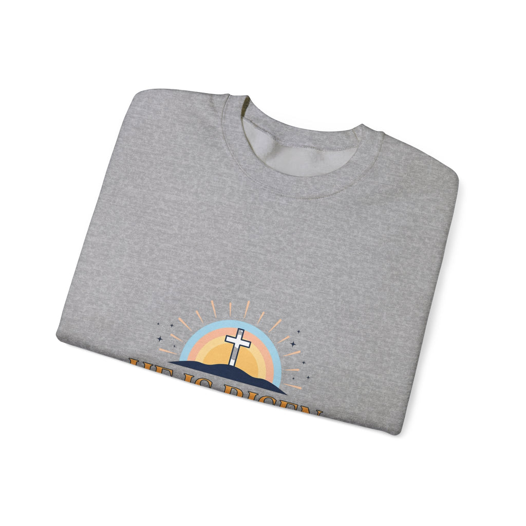 He Is Risen Crewneck Sweatshirt | Christian Easter, Resurrection Sweatshirt