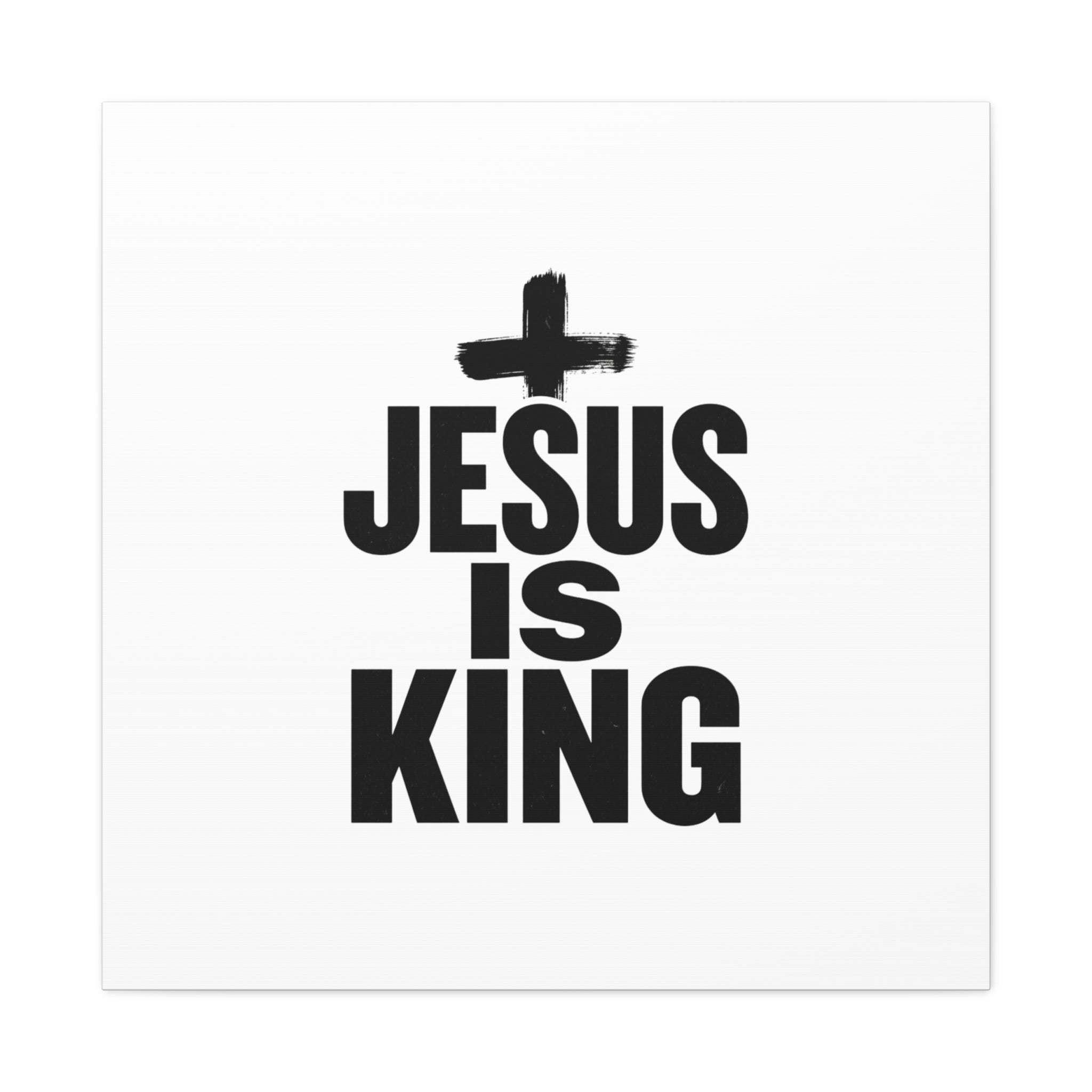 Jesus Is King Canvas | Christian Easter Wall Art, Faith Resurrection Decor