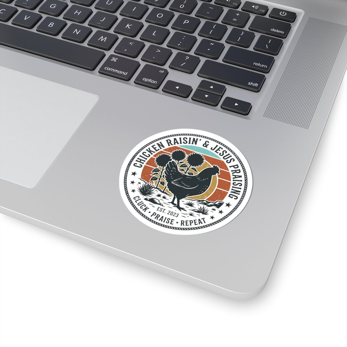Chicken Raisin & Jesus Praisin Sticker | Western Americana, Vintage Ranch