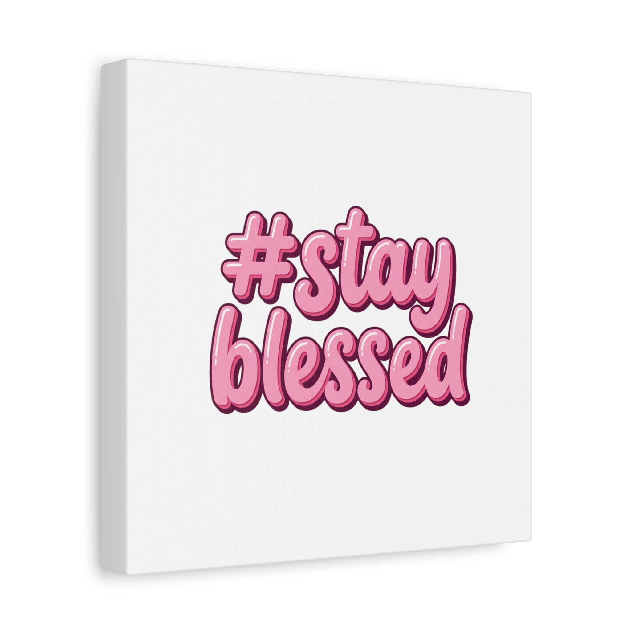 Stay Blessed Canvas, Christian Easter Scripture Wall Art | Pastel Faith Decor