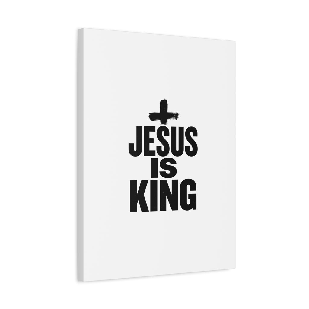 Jesus Is King Canvas | Christian Easter Wall Art, Faith Resurrection Decor