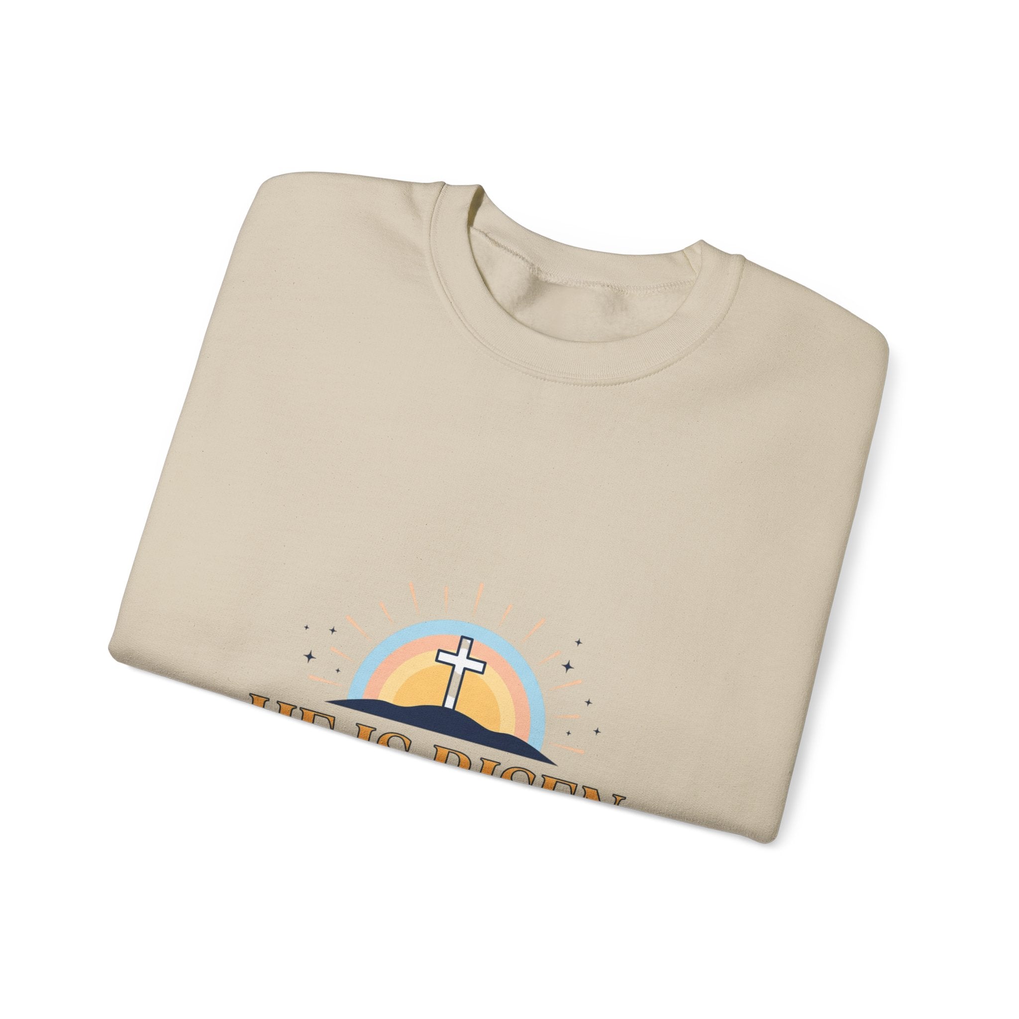 He Is Risen Crewneck Sweatshirt | Christian Easter, Resurrection Sweatshirt
