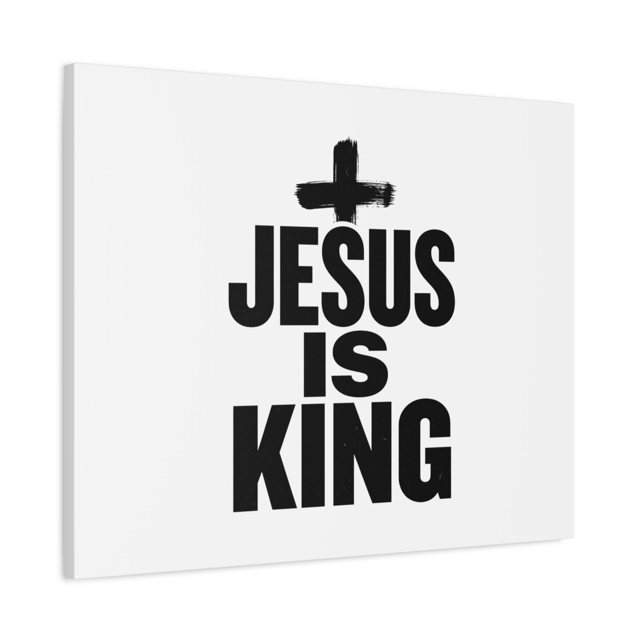 Jesus Is King Canvas | Christian Easter Wall Art, Faith Resurrection Decor