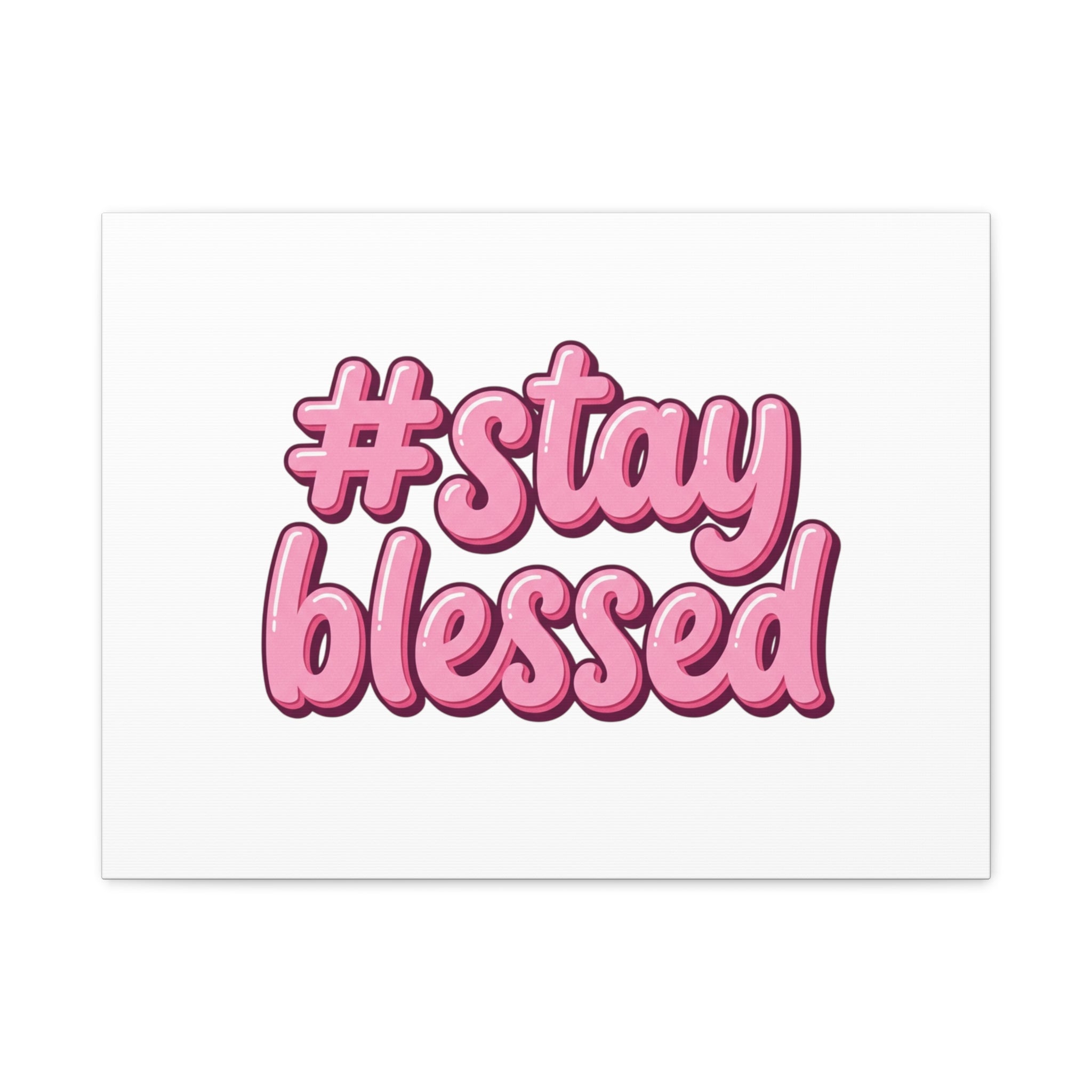 Stay Blessed Canvas, Christian Easter Scripture Wall Art | Pastel Faith Decor