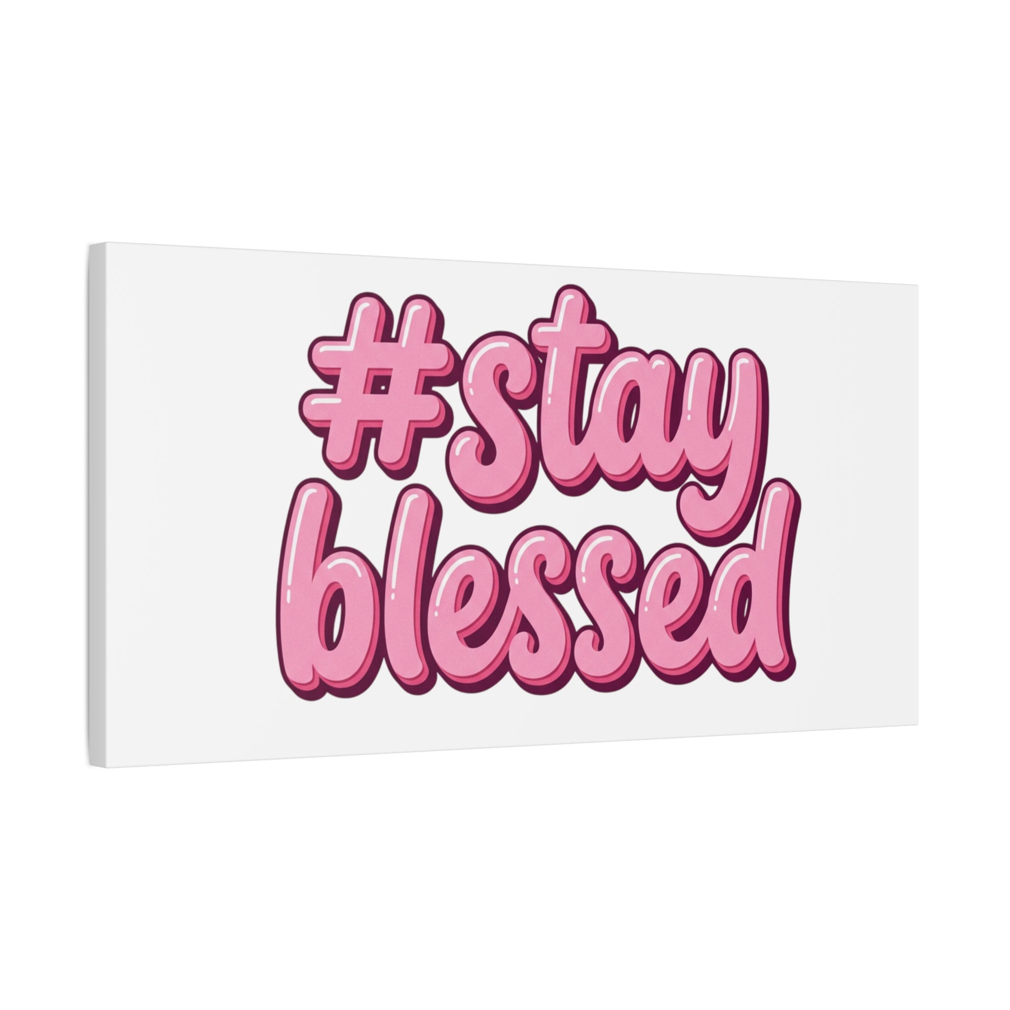 Stay Blessed Canvas, Christian Easter Scripture Wall Art | Pastel Faith Decor
