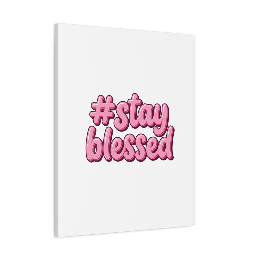 Stay Blessed Canvas, Christian Easter Scripture Wall Art | Pastel Faith Decor