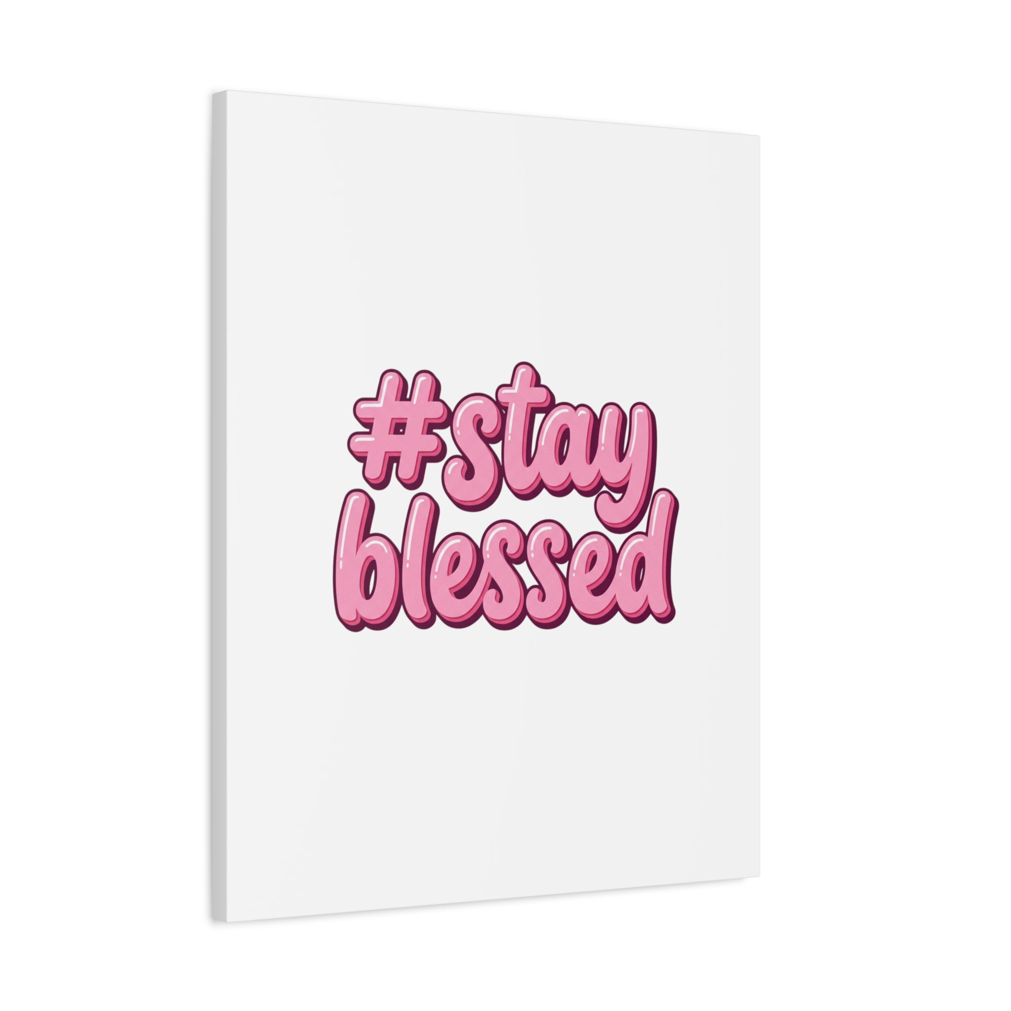 Stay Blessed Canvas, Christian Easter Scripture Wall Art | Pastel Faith Decor