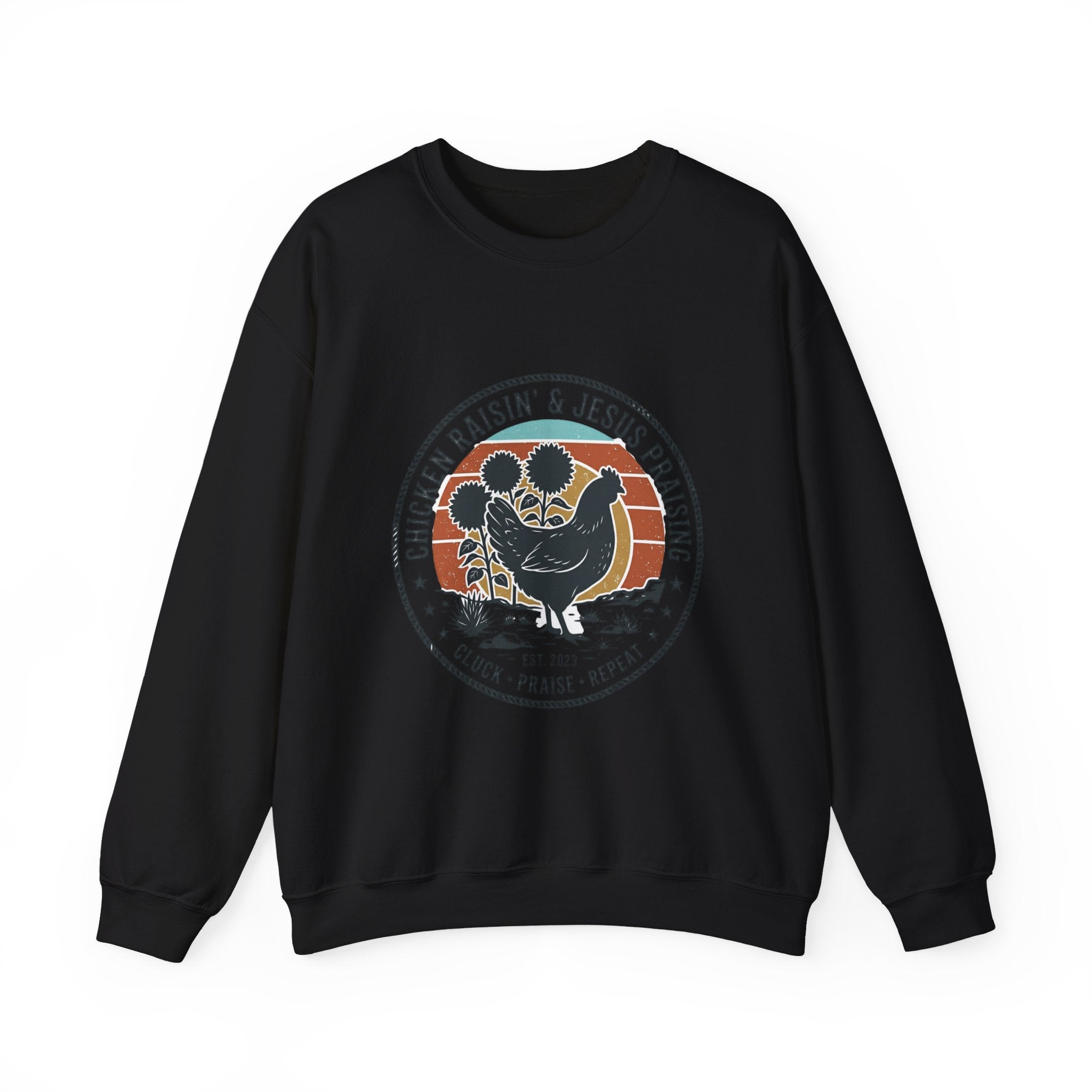 Chicken Raisin & Jesus Praisin Crewneck Sweatshirt | Western Americana, Vintage Rodeo