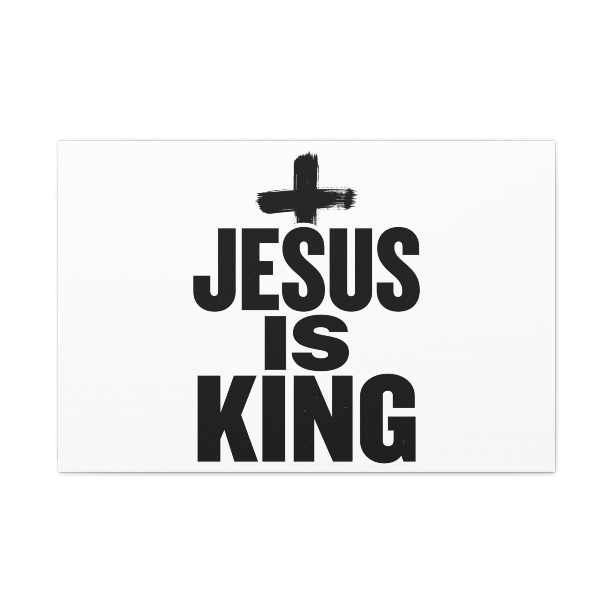 Jesus Is King Canvas | Christian Easter Wall Art, Faith Resurrection Decor