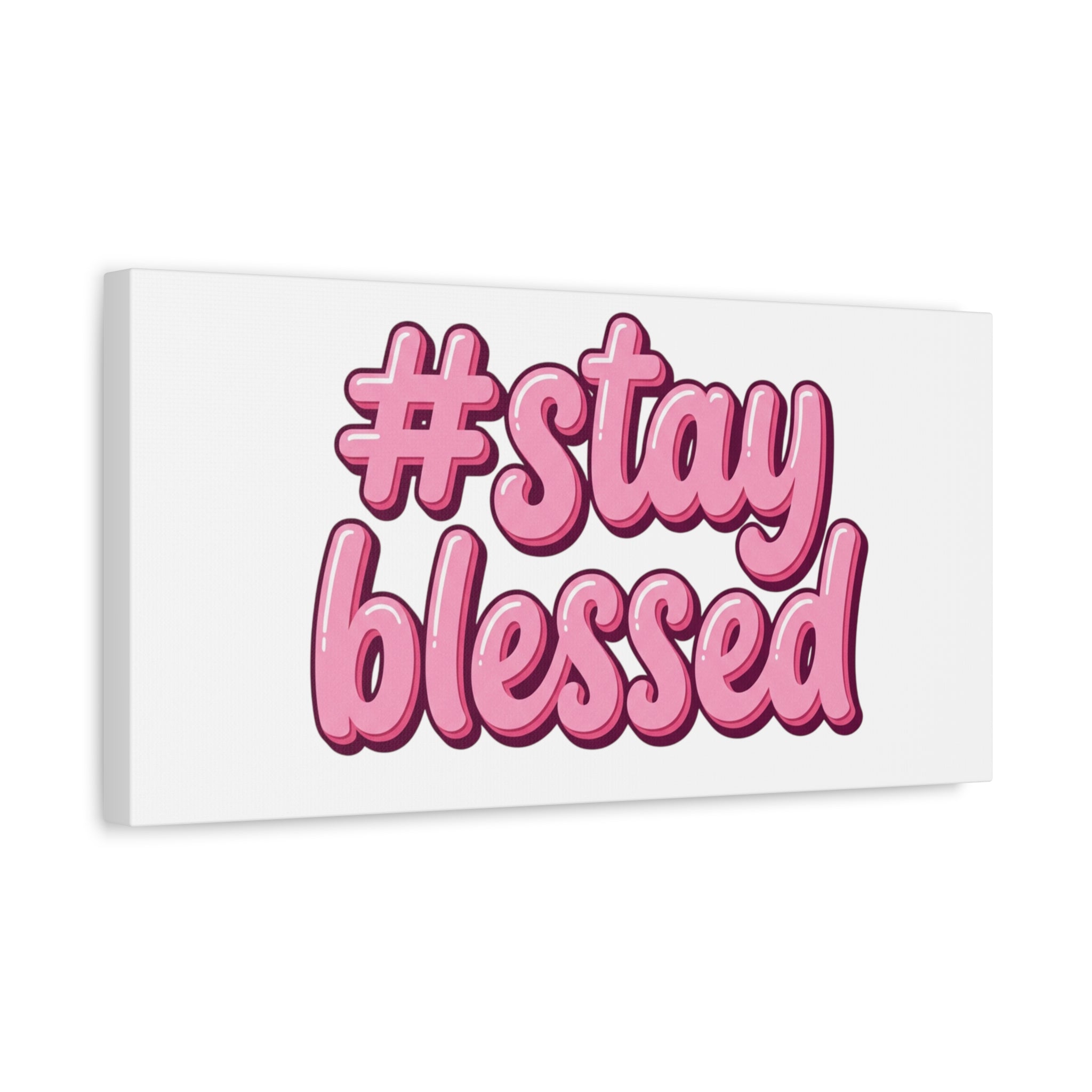 Stay Blessed Canvas, Christian Easter Scripture Wall Art | Pastel Faith Decor