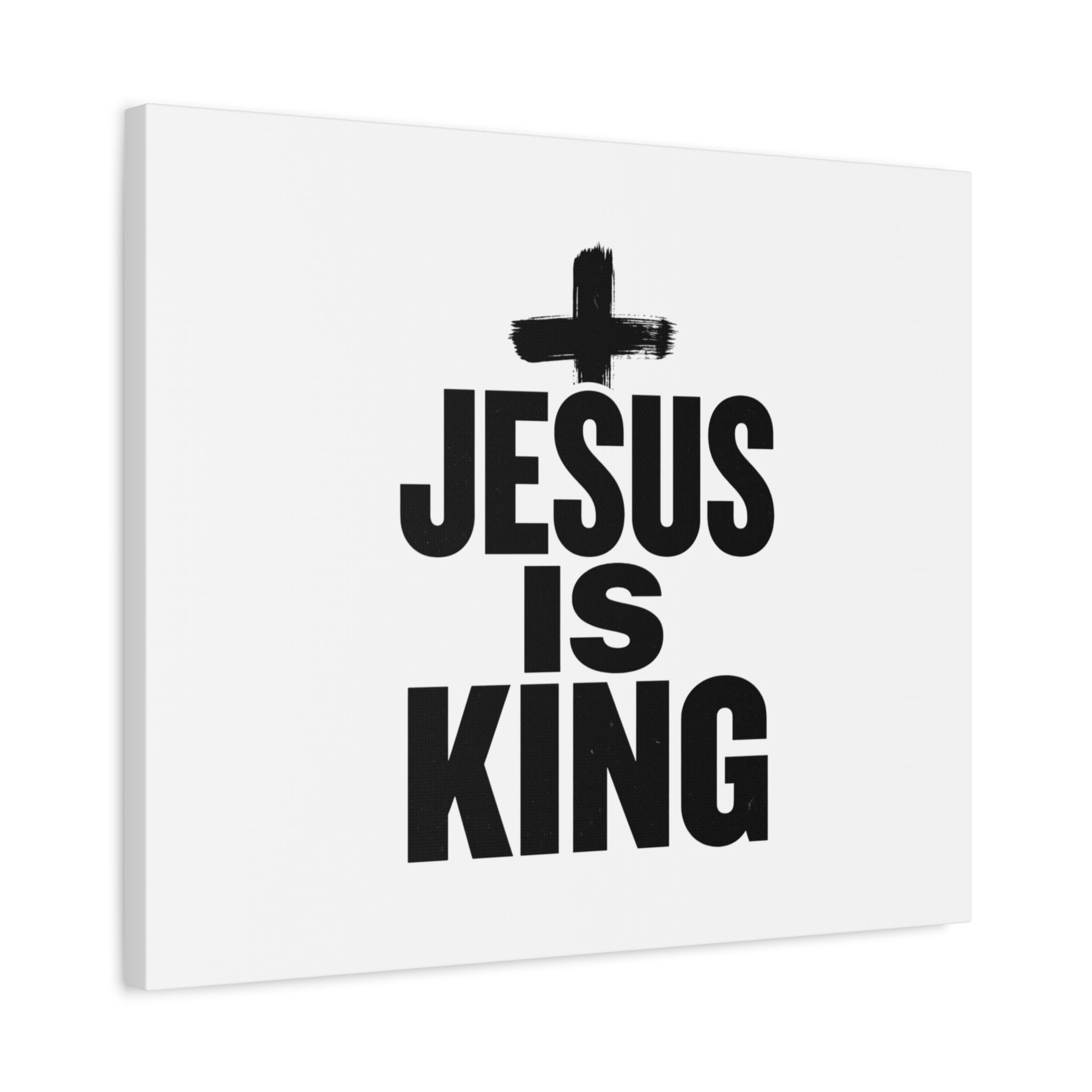 Jesus Is King Canvas | Christian Easter Wall Art, Faith Resurrection Decor