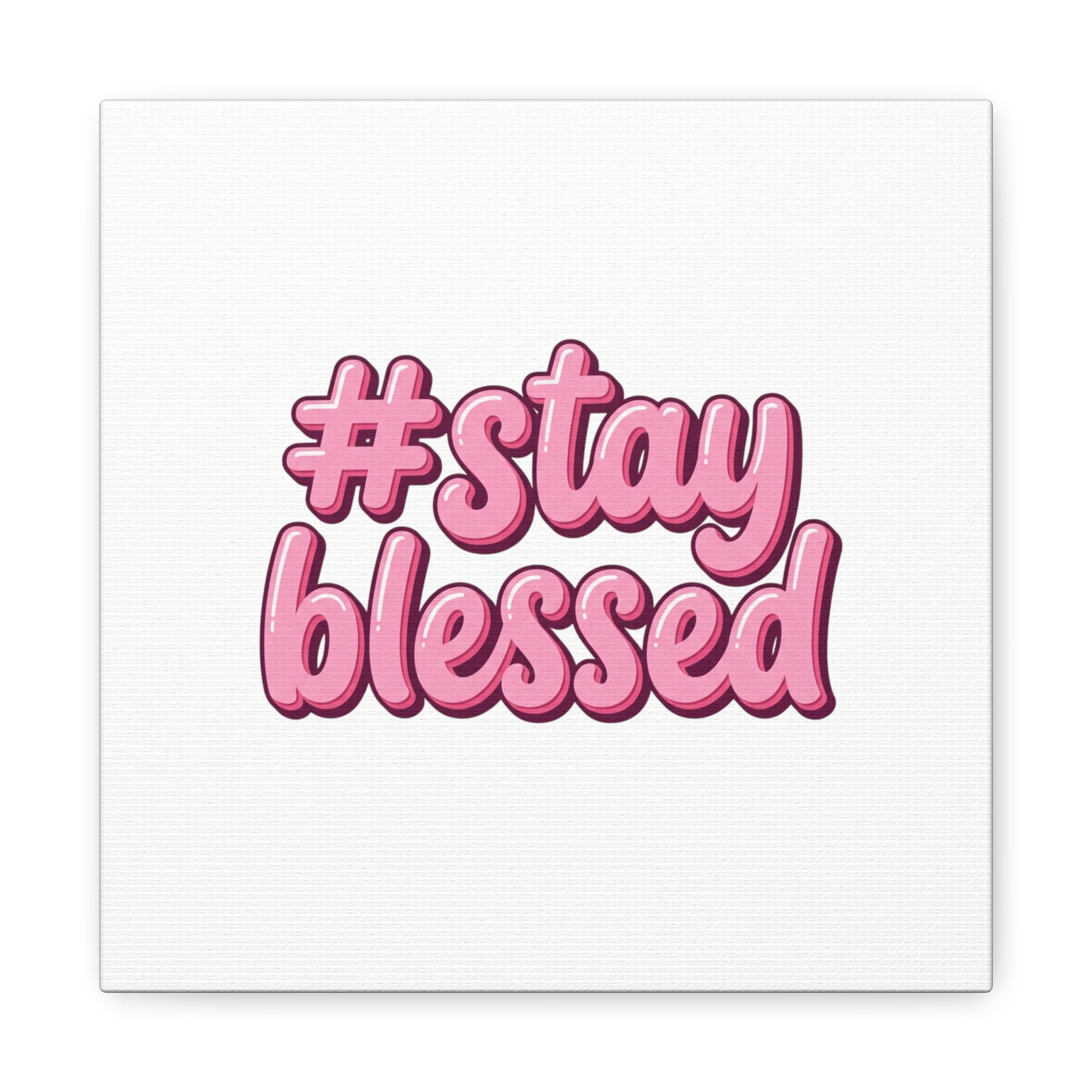 Stay Blessed Canvas, Christian Easter Scripture Wall Art | Pastel Faith Decor
