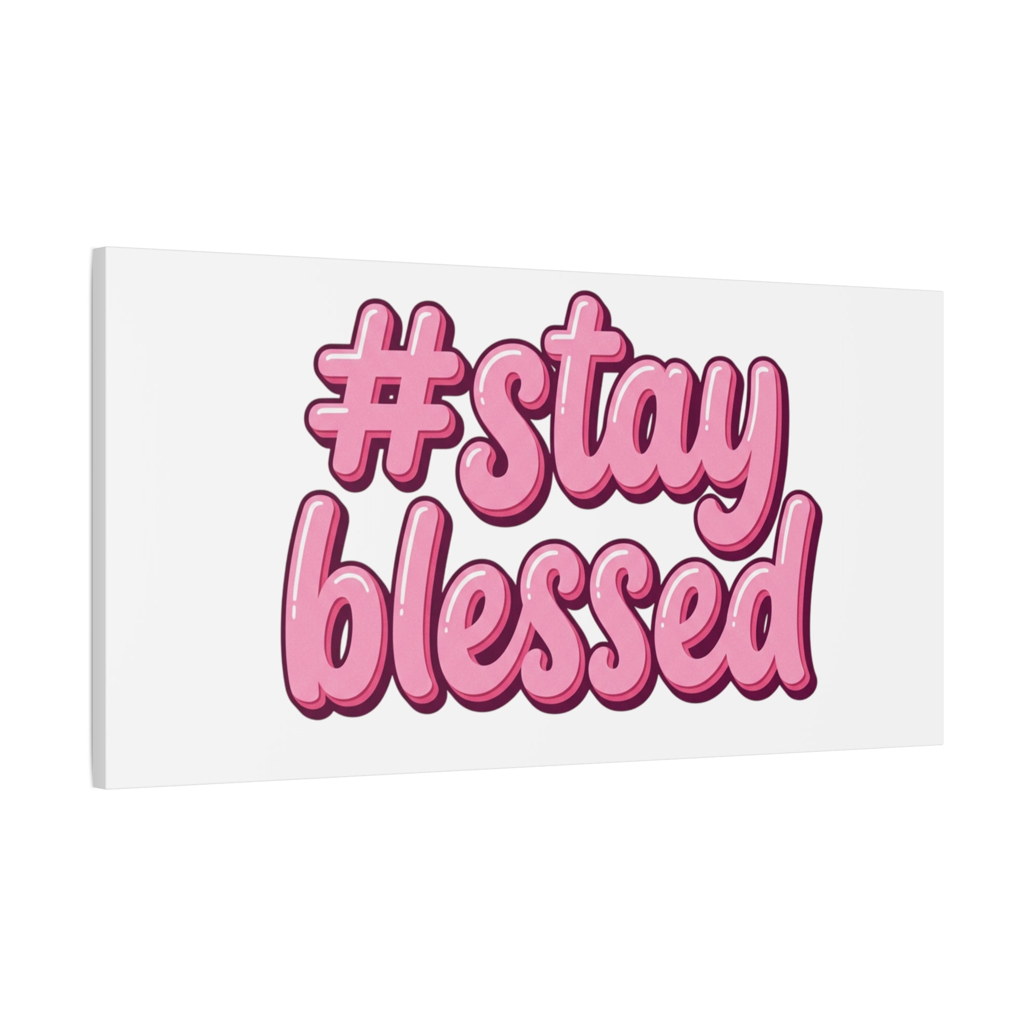 Stay Blessed Canvas, Christian Easter Scripture Wall Art | Pastel Faith Decor