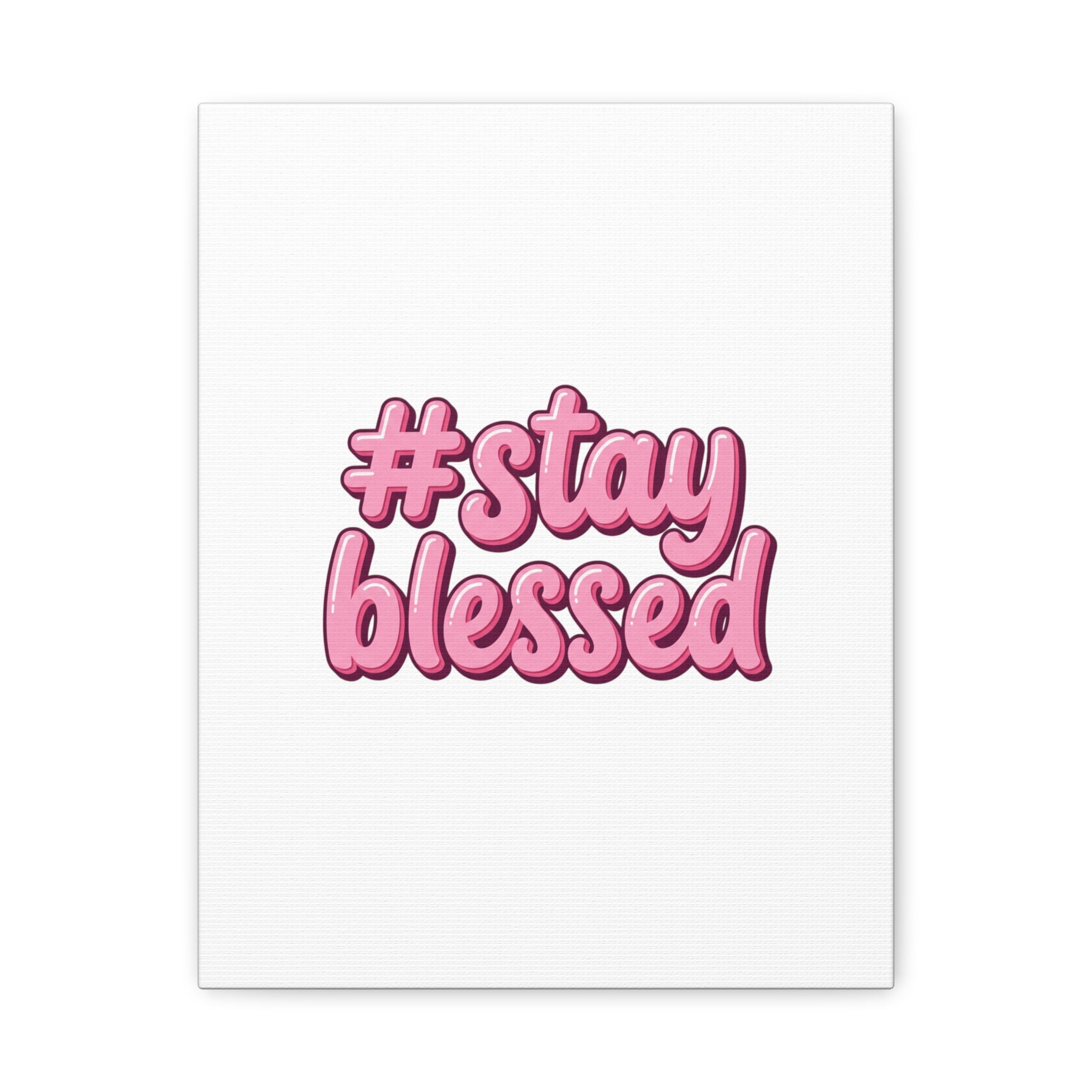 Stay Blessed Canvas, Christian Easter Scripture Wall Art | Pastel Faith Decor