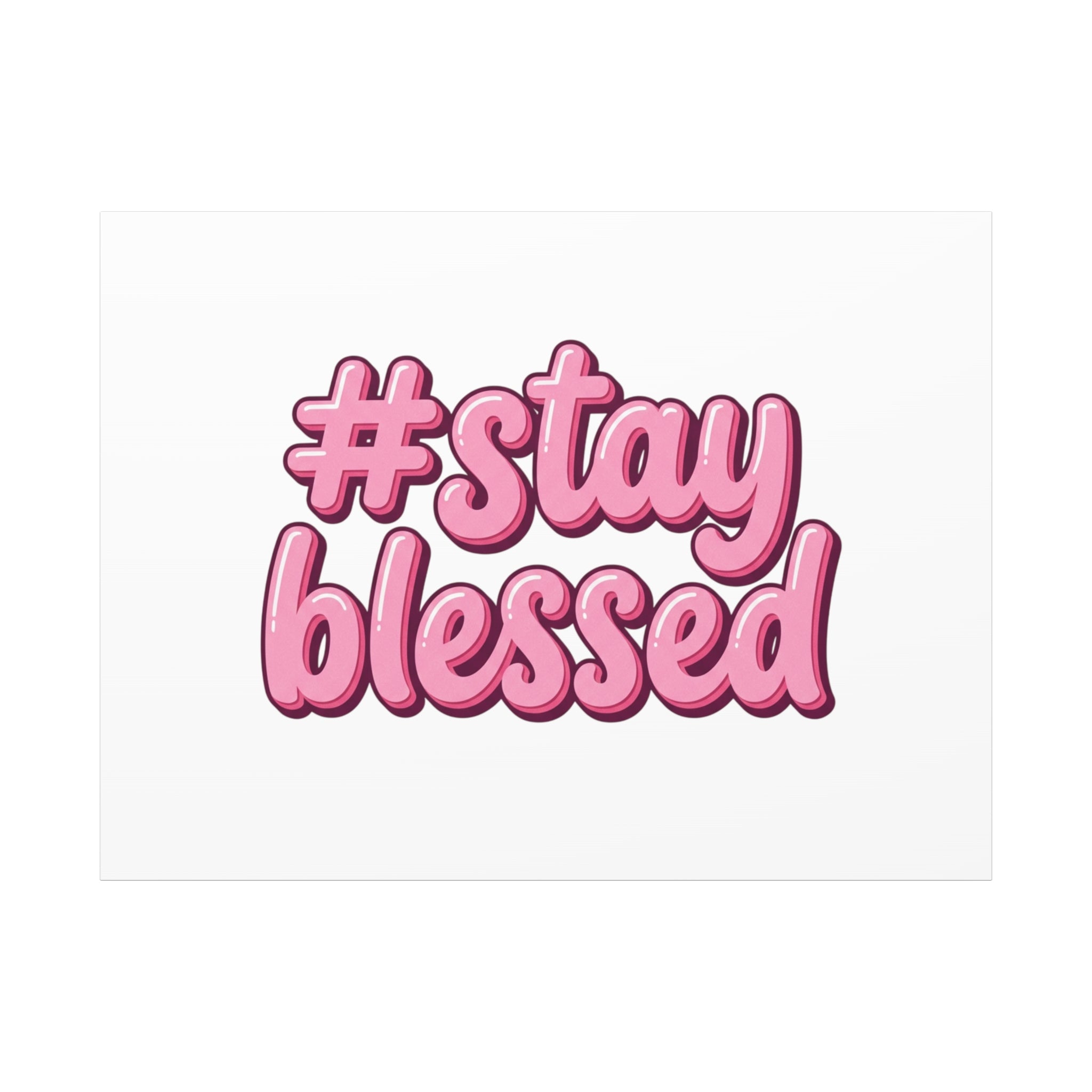 Stay Blessed Canvas, Christian Easter Scripture Wall Art | Pastel Faith Decor