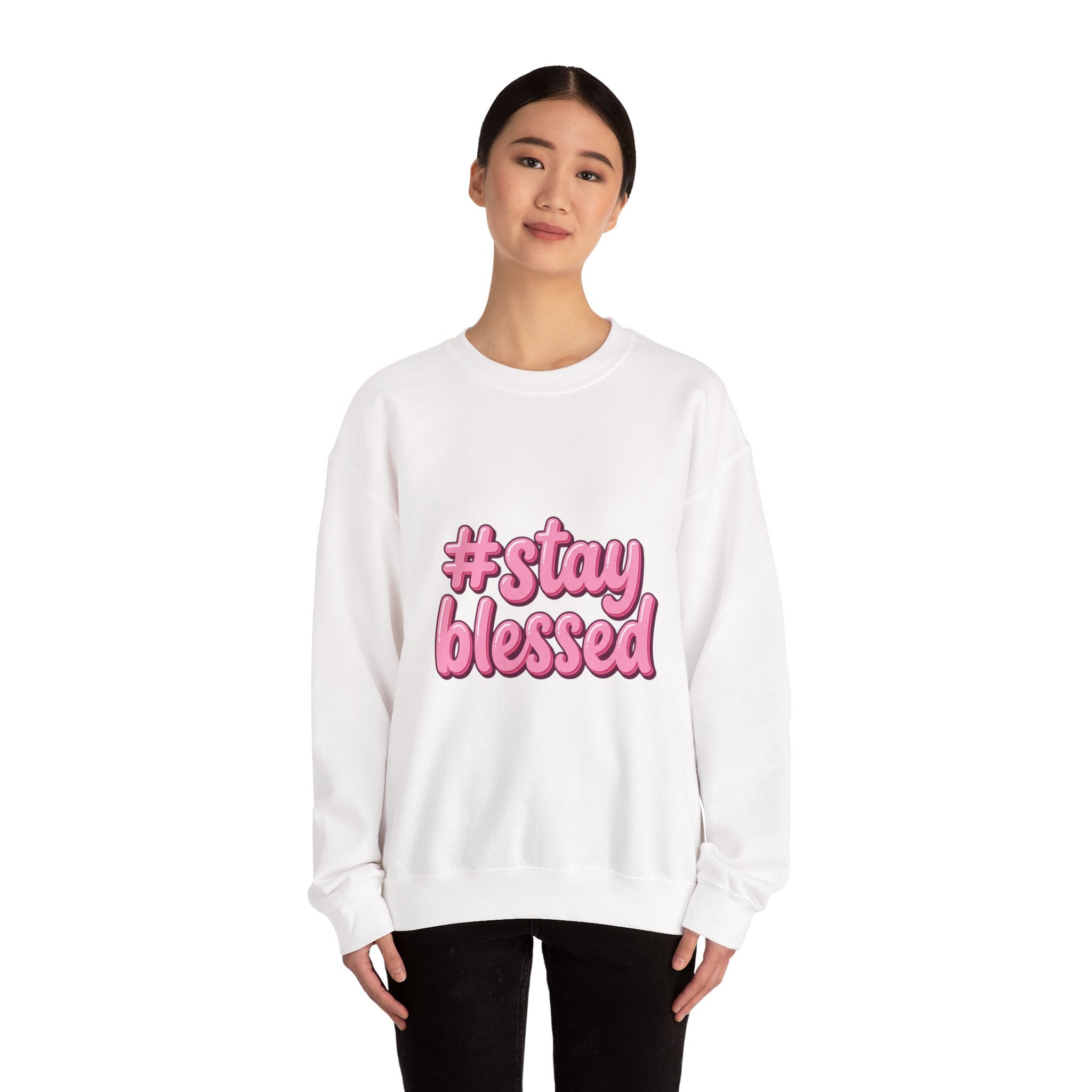 Stay Blessed Crewneck Sweatshirt | Christian Easter, Pastel Faith Apparel
