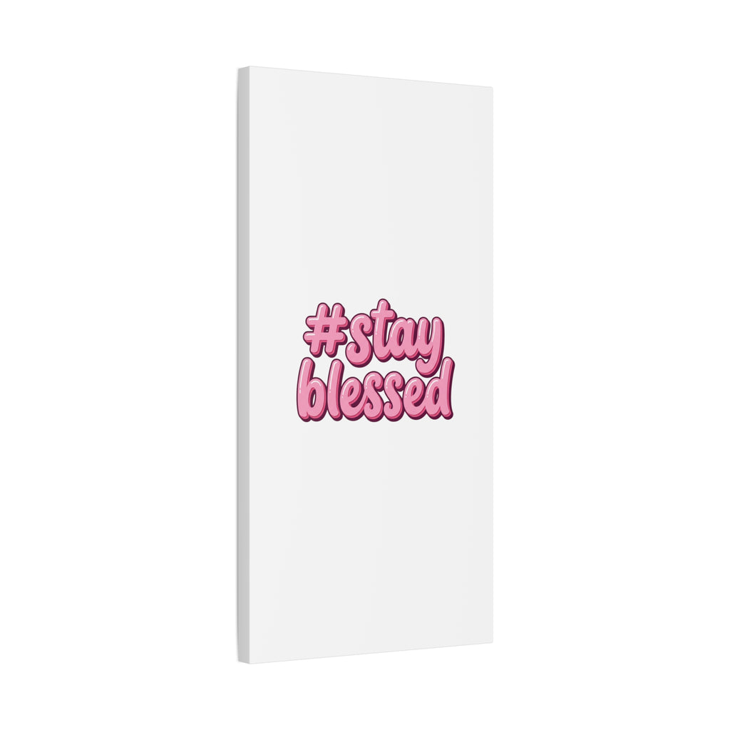 Stay Blessed Canvas, Christian Easter Scripture Wall Art | Pastel Faith Decor