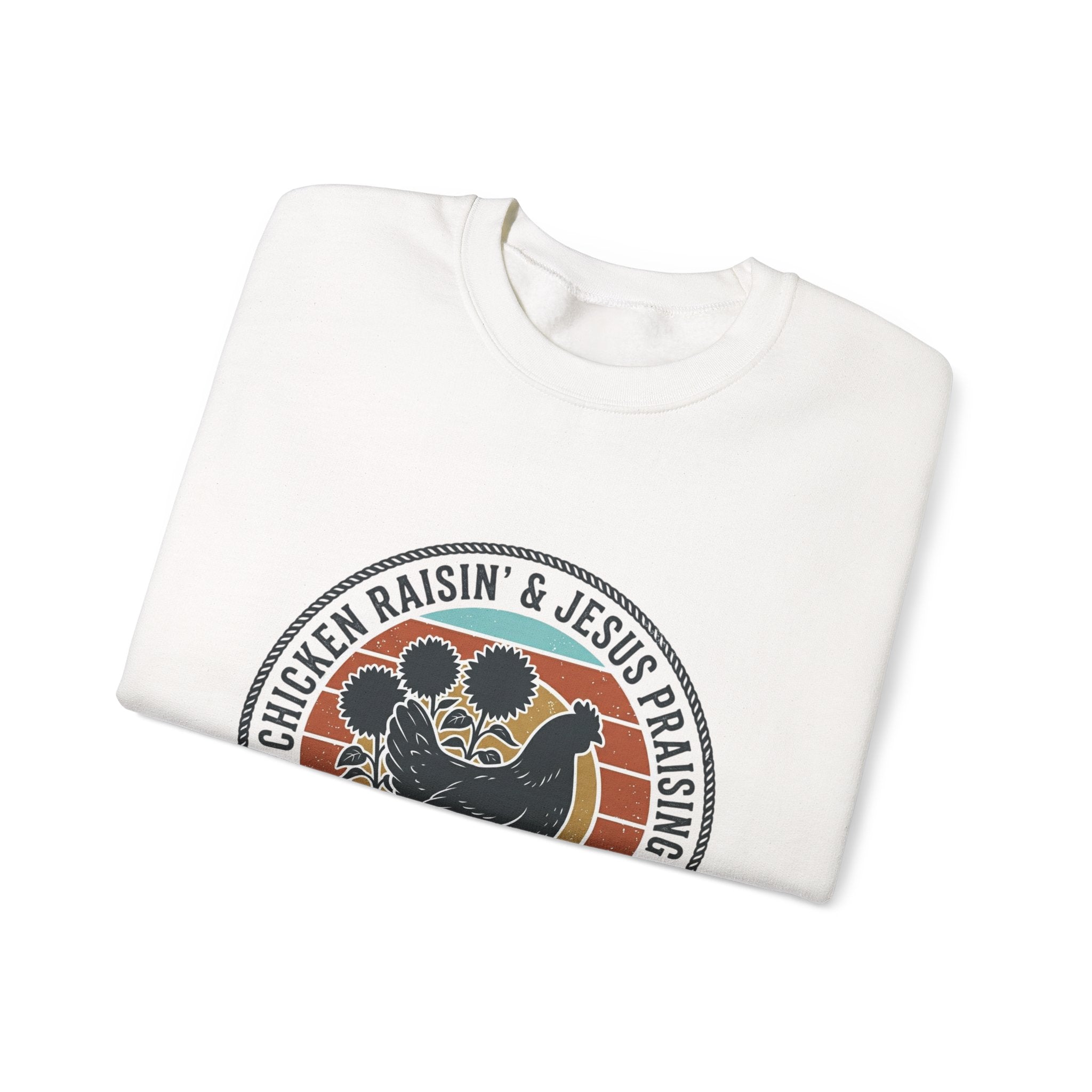 Chicken Raisin & Jesus Praisin Crewneck Sweatshirt | Western Americana, Vintage Rodeo