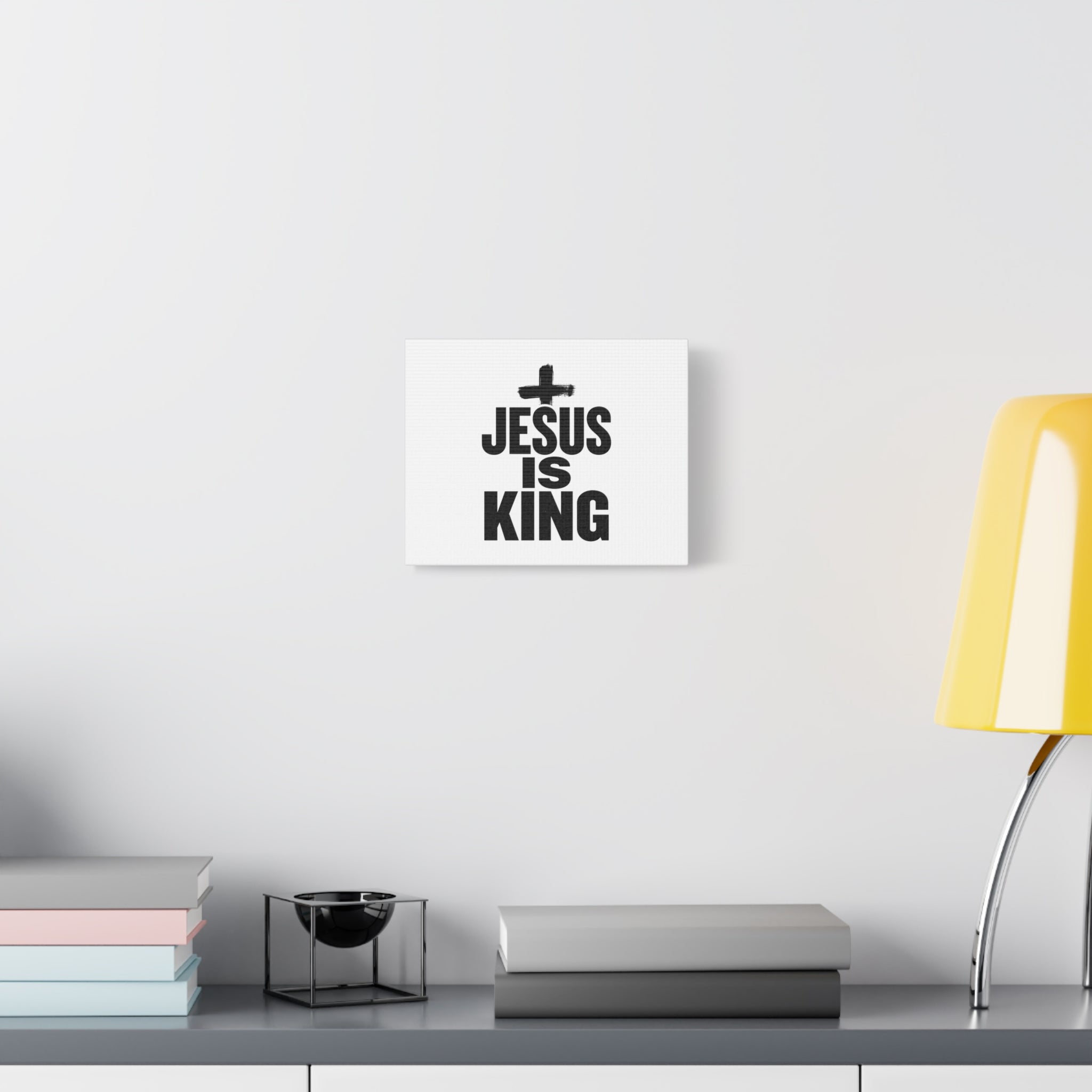 Jesus Is King Canvas | Christian Easter Wall Art, Faith Resurrection Decor