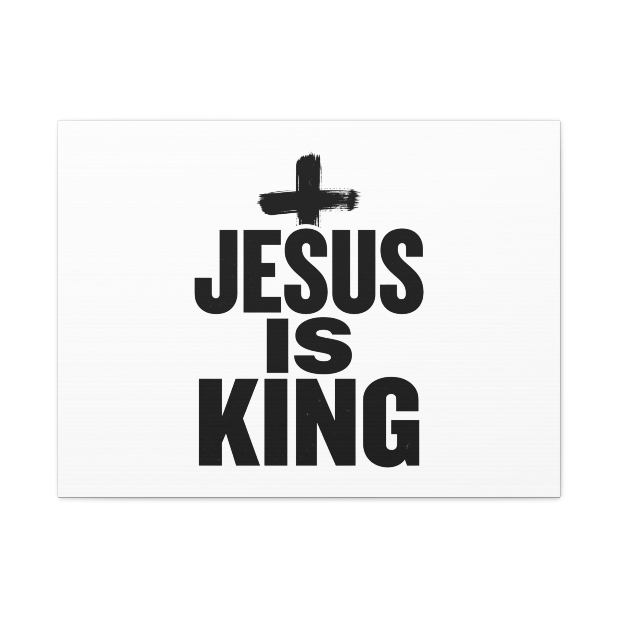 Jesus Is King Canvas | Christian Easter Wall Art, Faith Resurrection Decor