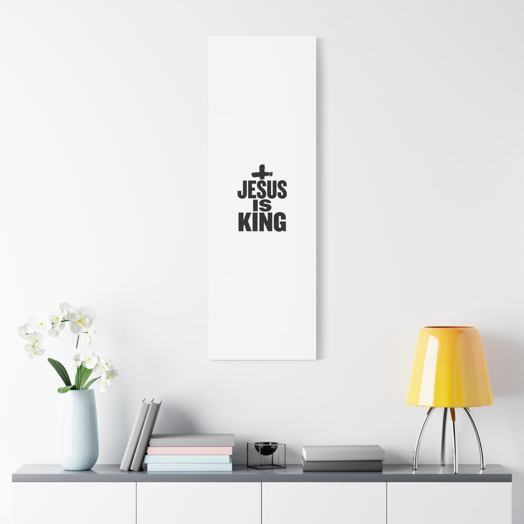 Jesus Is King Canvas | Christian Easter Wall Art, Faith Resurrection Decor