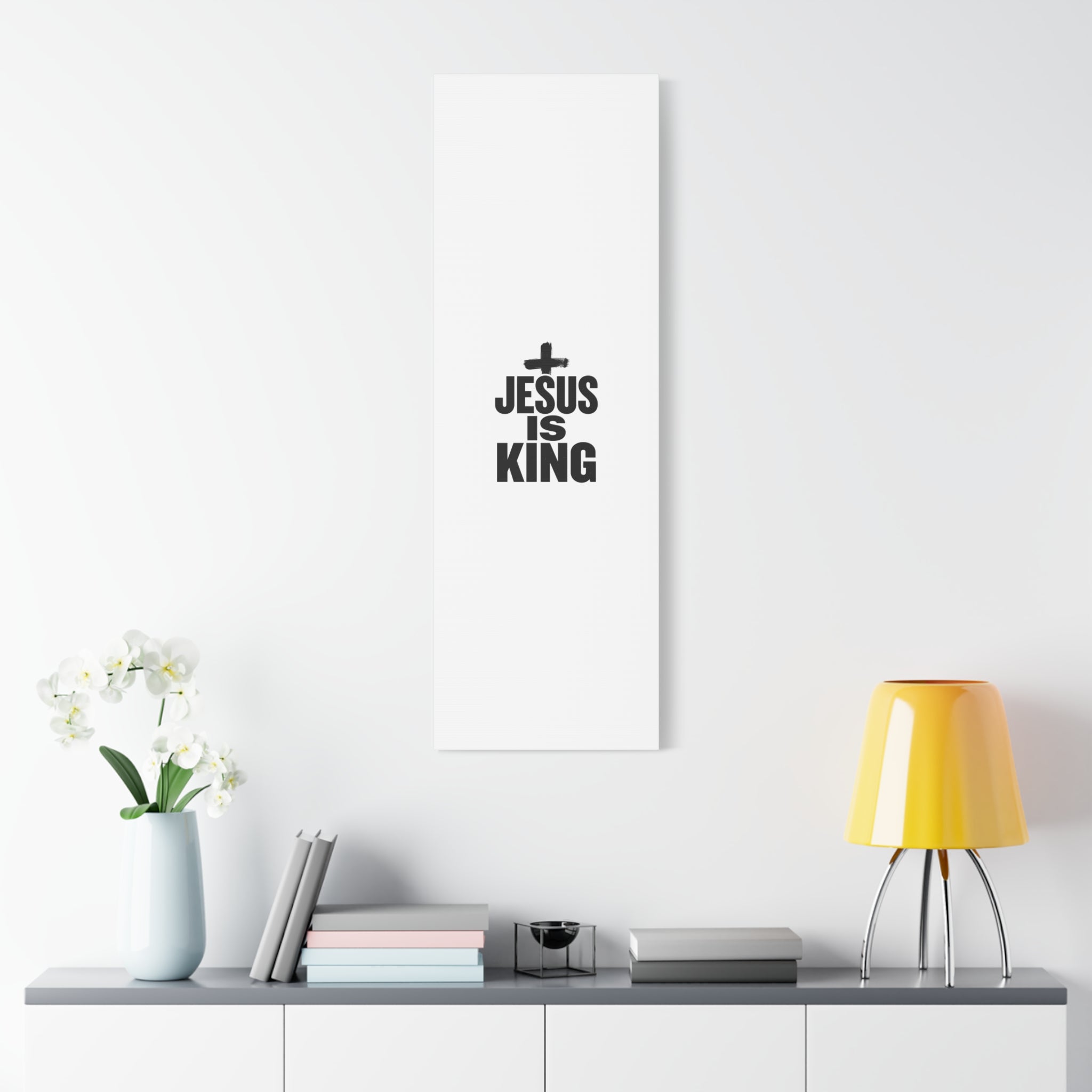Jesus Is King Canvas | Christian Easter Wall Art, Faith Resurrection Decor