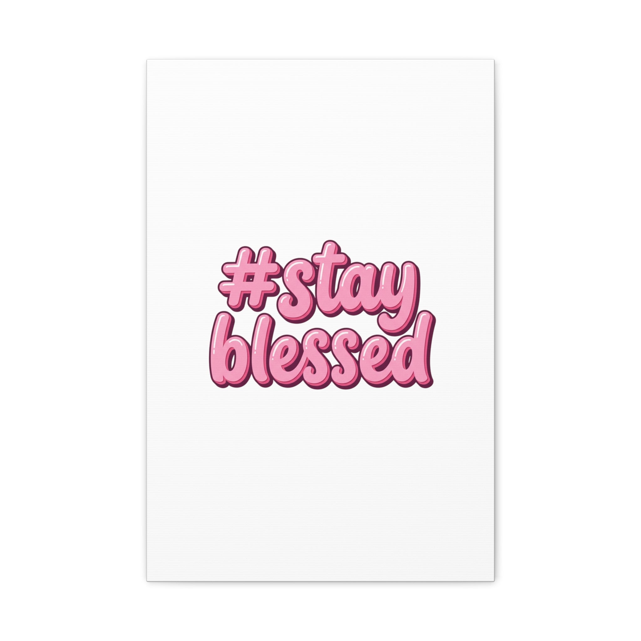 Stay Blessed Canvas, Christian Easter Scripture Wall Art | Pastel Faith Decor